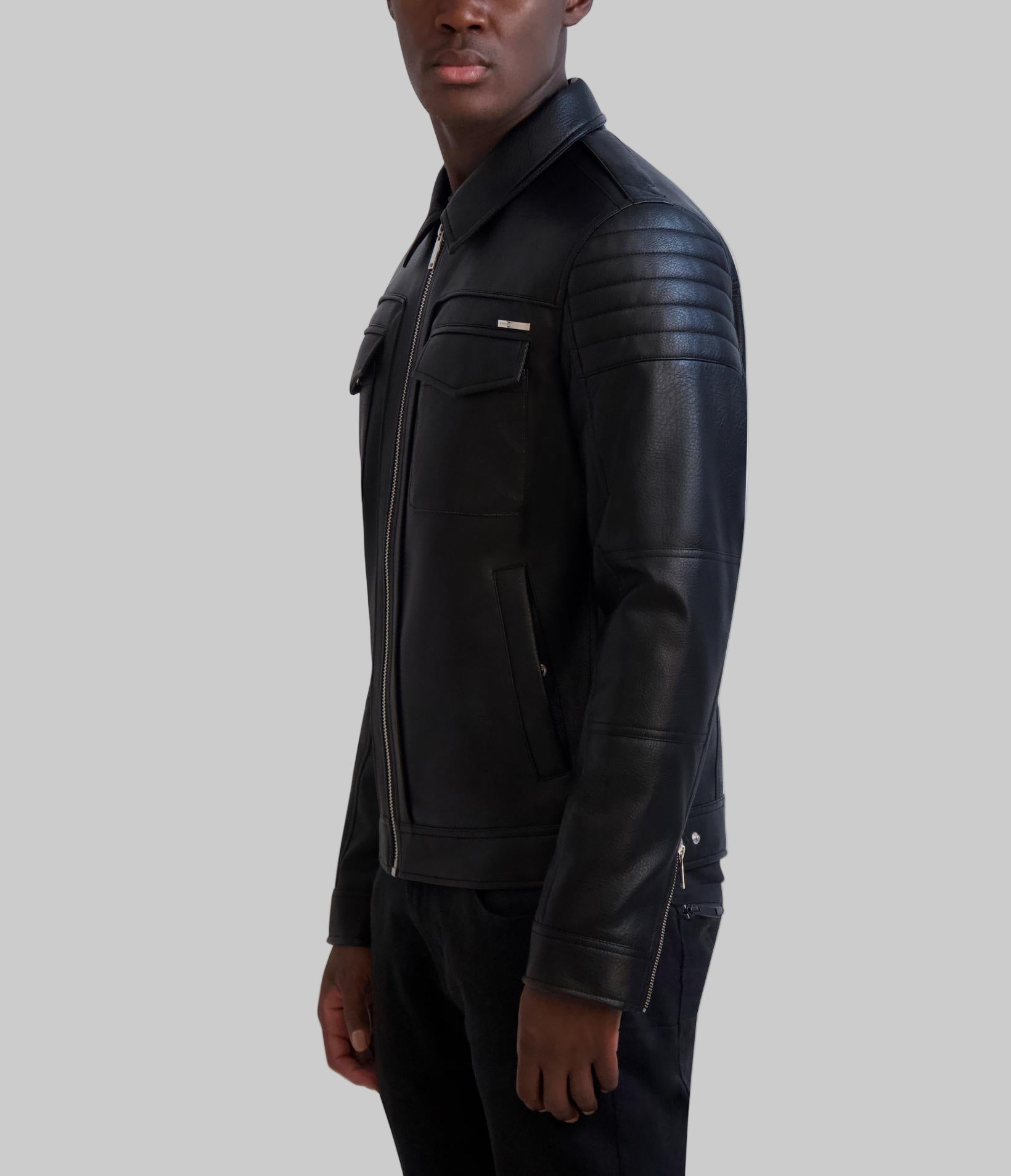 COLLARED LEATHER JACKET VIEW 3 | Men's Sale COLLARED LEATHER JACKET VIEW 3 | Men's Sale
