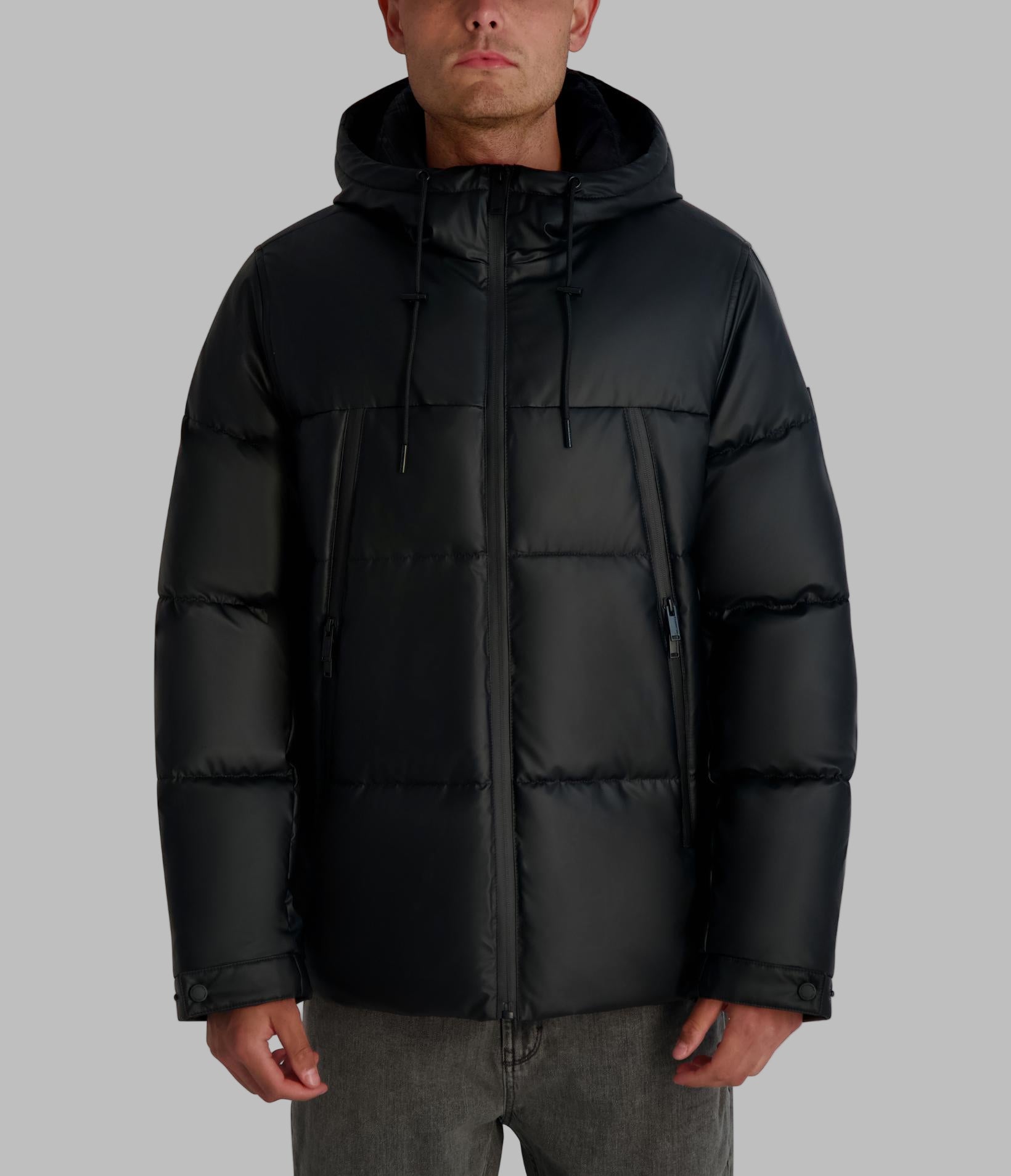 MID WEIGHT HOODED PUFFER WITH POCKETS View 1 | Men's Sale MID WEIGHT HOODED PUFFER WITH POCKETS View 1 | Men's Sale