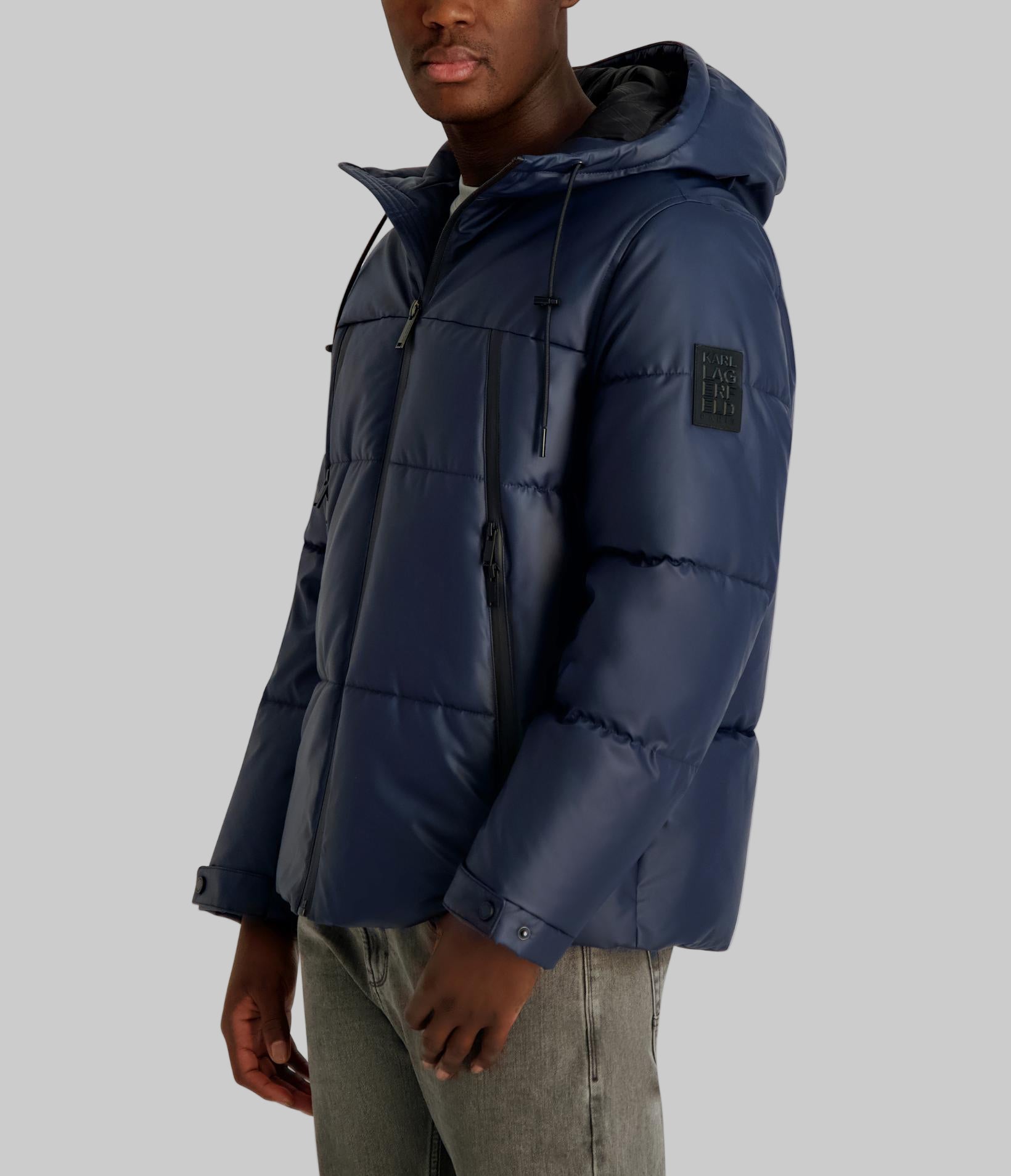MID WEIGHT HOODED PUFFER WITH POCKETS VIEW 3 | Men's Sale MID WEIGHT HOODED PUFFER WITH POCKETS VIEW 3 | Men's Sale