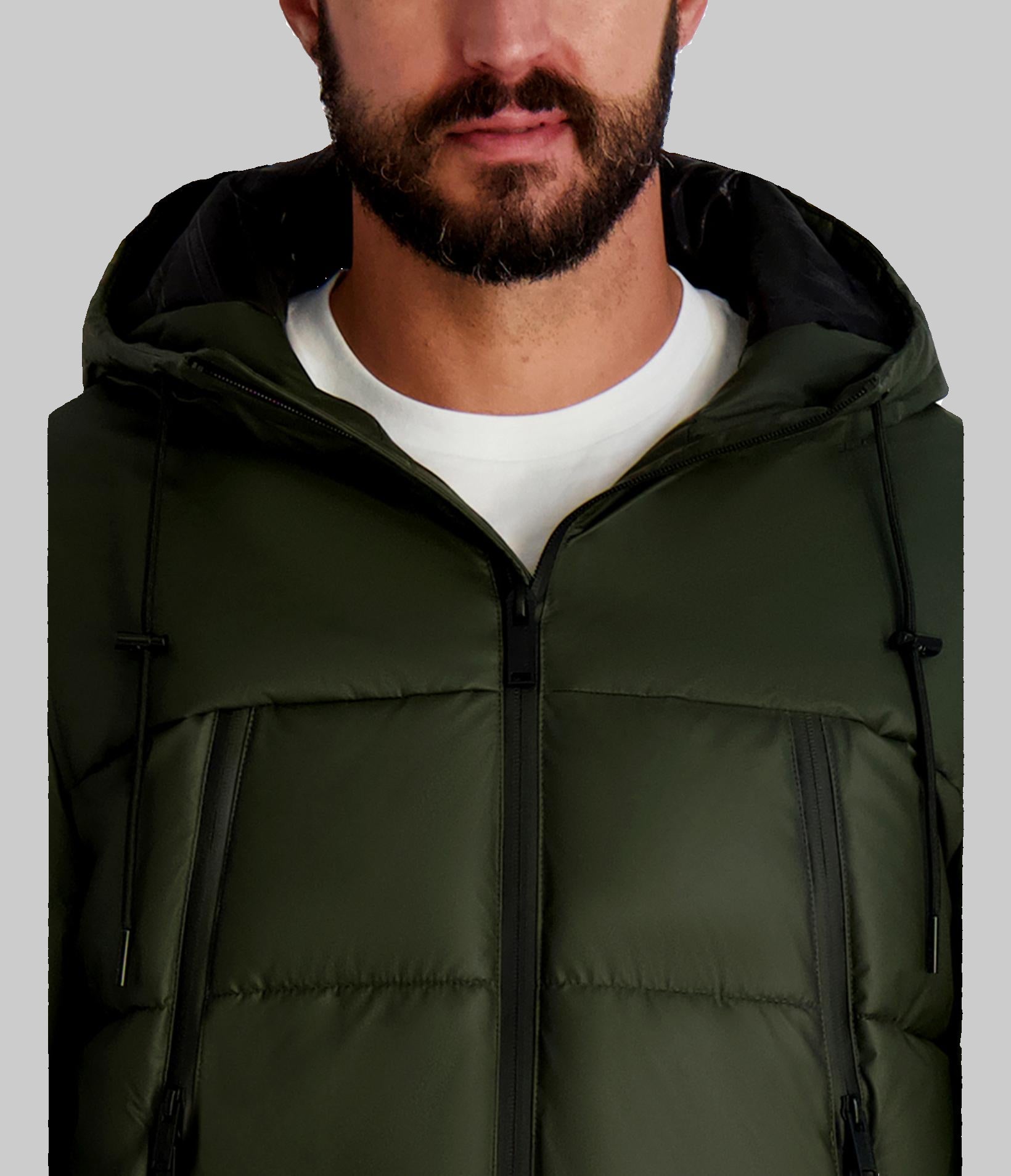 MID WEIGHT HOODED PUFFER WITH POCKETS VIEW 4 MID WEIGHT HOODED PUFFER WITH POCKETS VIEW 4