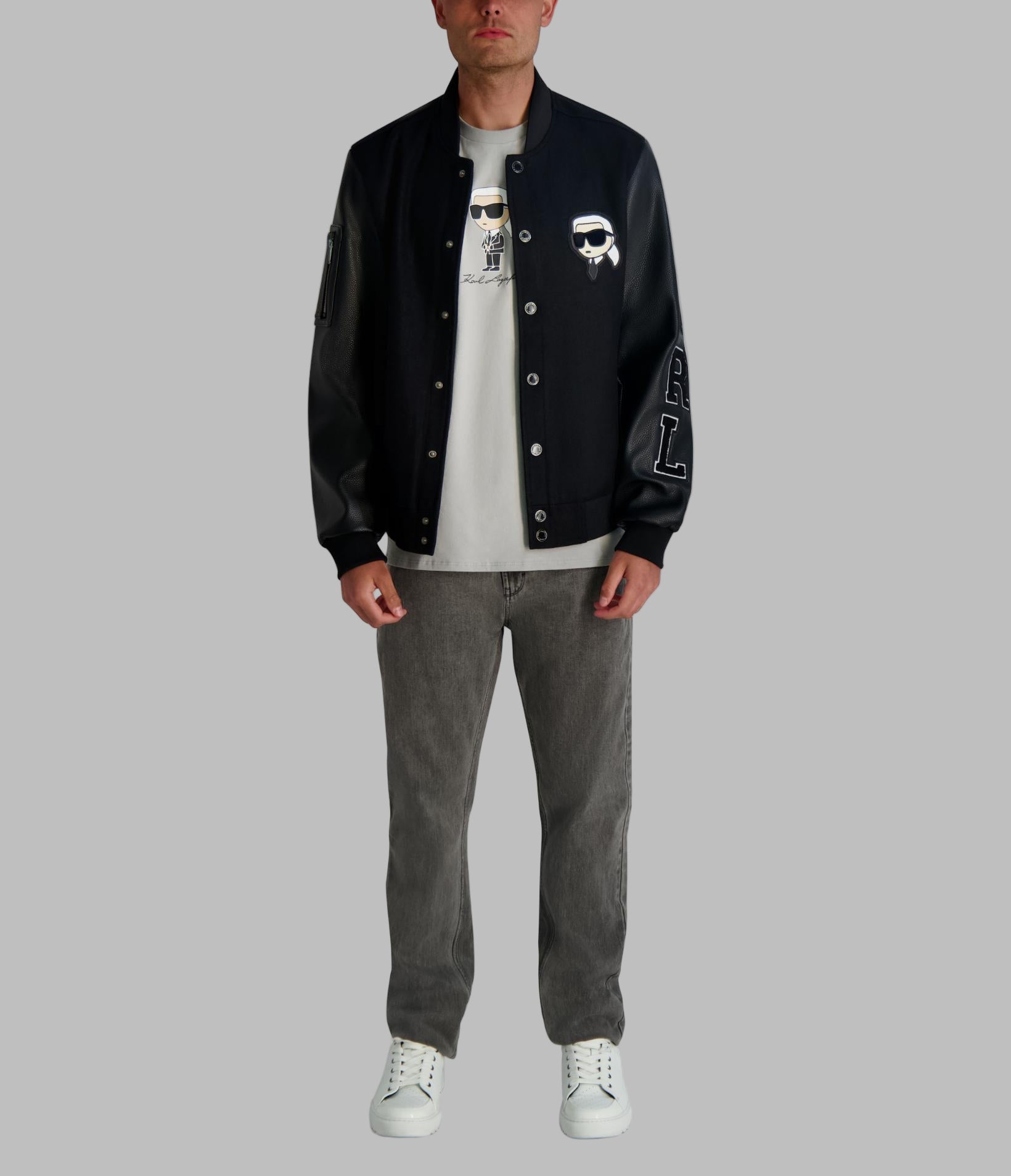 KARL PATCH VARSITY JACKET VIEW 4 | Men's Sale KARL PATCH VARSITY JACKET VIEW 4 | Men's Sale