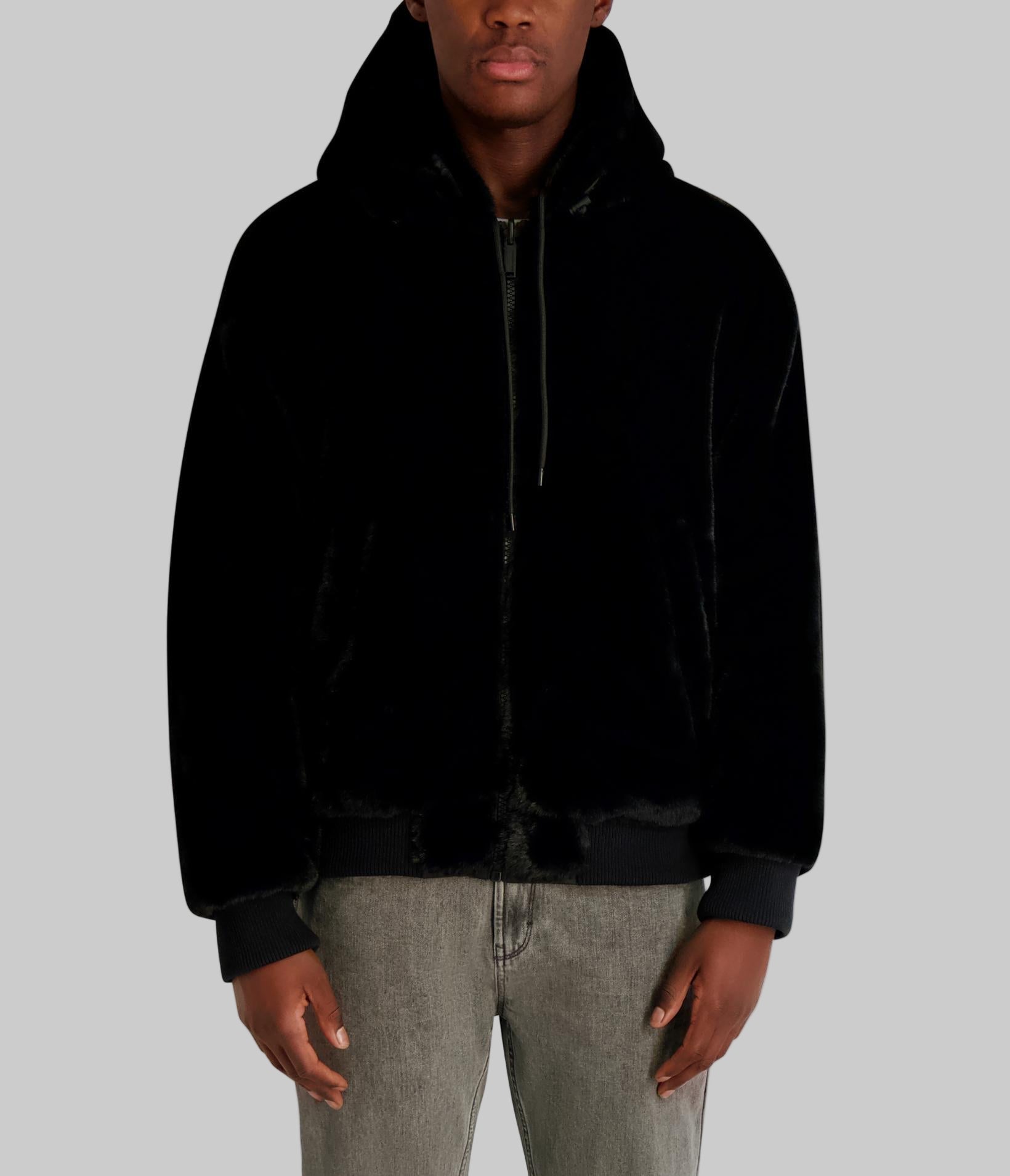 REVERSIBLE HOODED FAUX FUR JACKET View 1 | Men's Sale REVERSIBLE HOODED FAUX FUR JACKET View 1 | Men's Sale