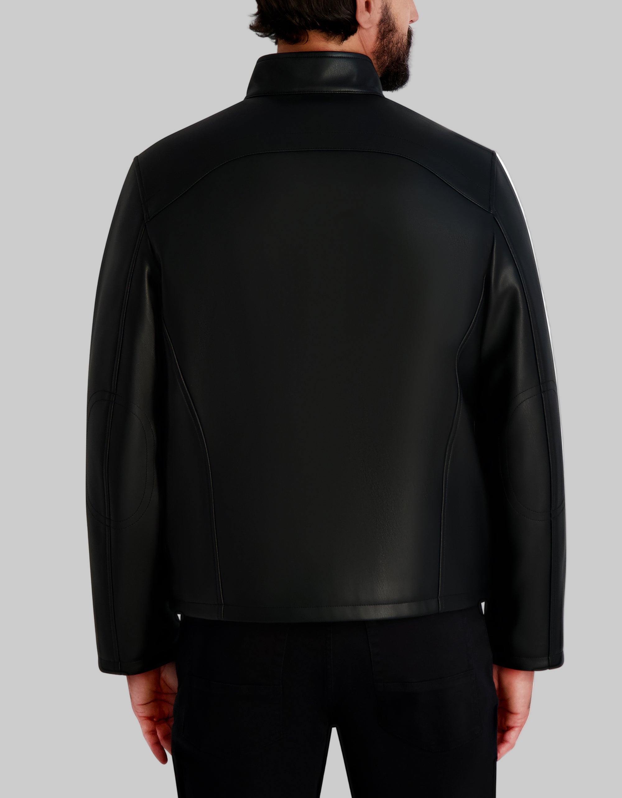 CIRCLE STITCH FAUX LEATHER JACKET View 2 | Products CIRCLE STITCH FAUX LEATHER JACKET View 2 | Products