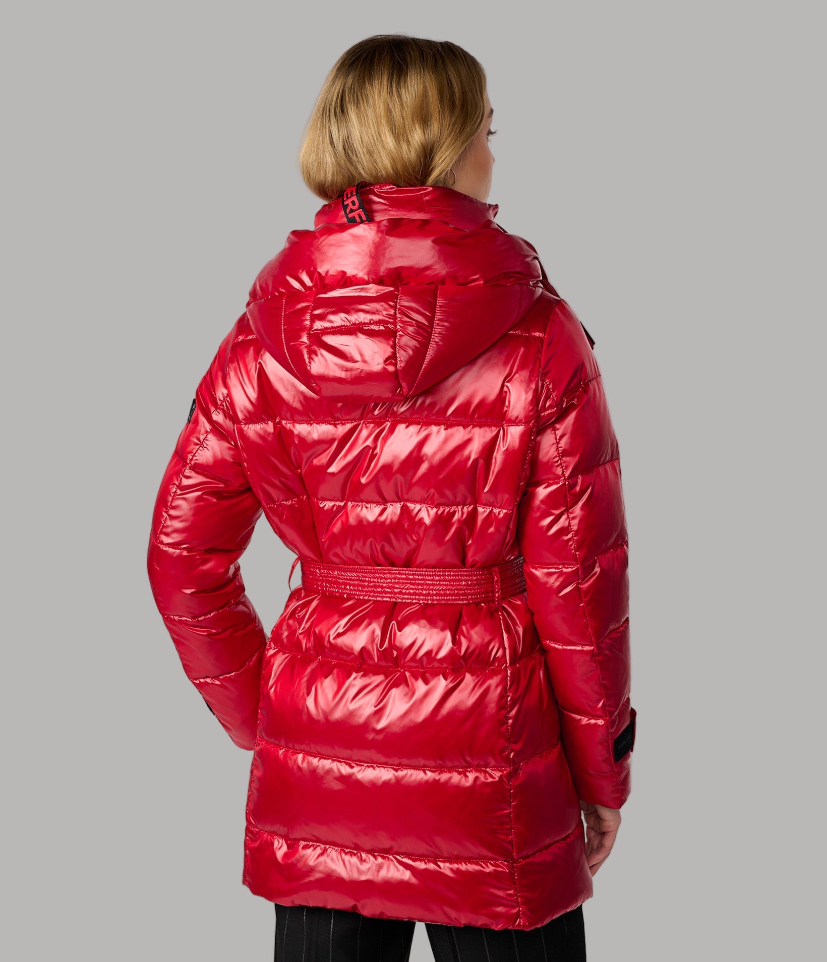 CONTRAST BELTED SHORT PUFFER View 2 | Valentine's Day Shop CONTRAST BELTED SHORT PUFFER View 2 | Valentine's Day Shop