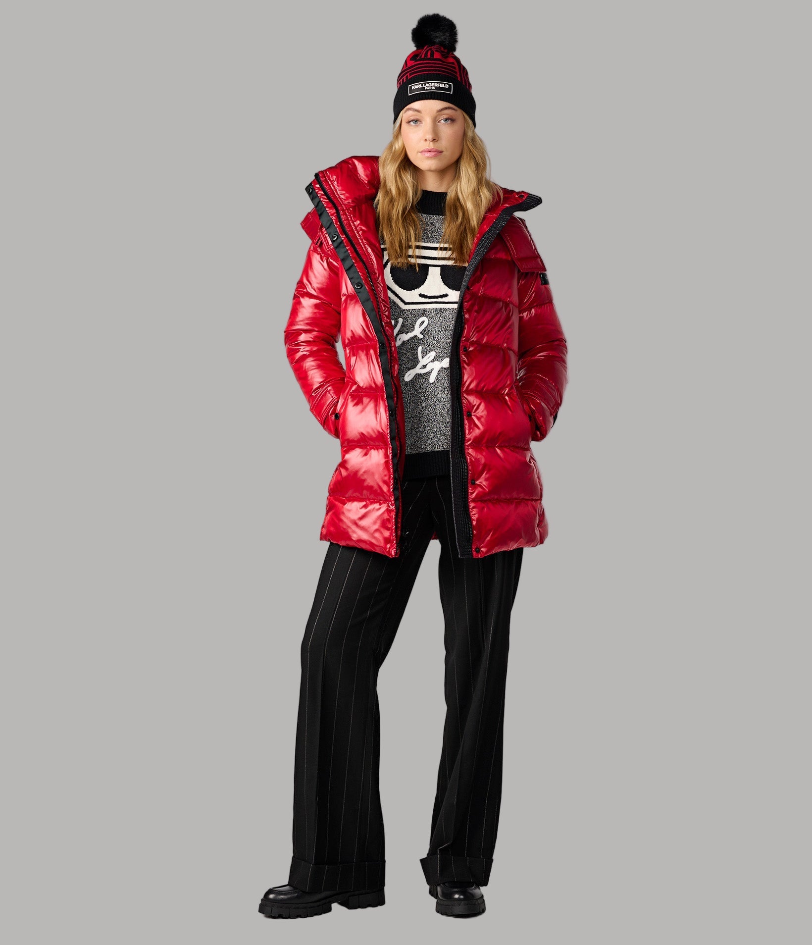 CONTRAST BELTED SHORT PUFFER VIEW 3 | Women's Clothing CONTRAST BELTED SHORT PUFFER VIEW 3 | Women's Clothing