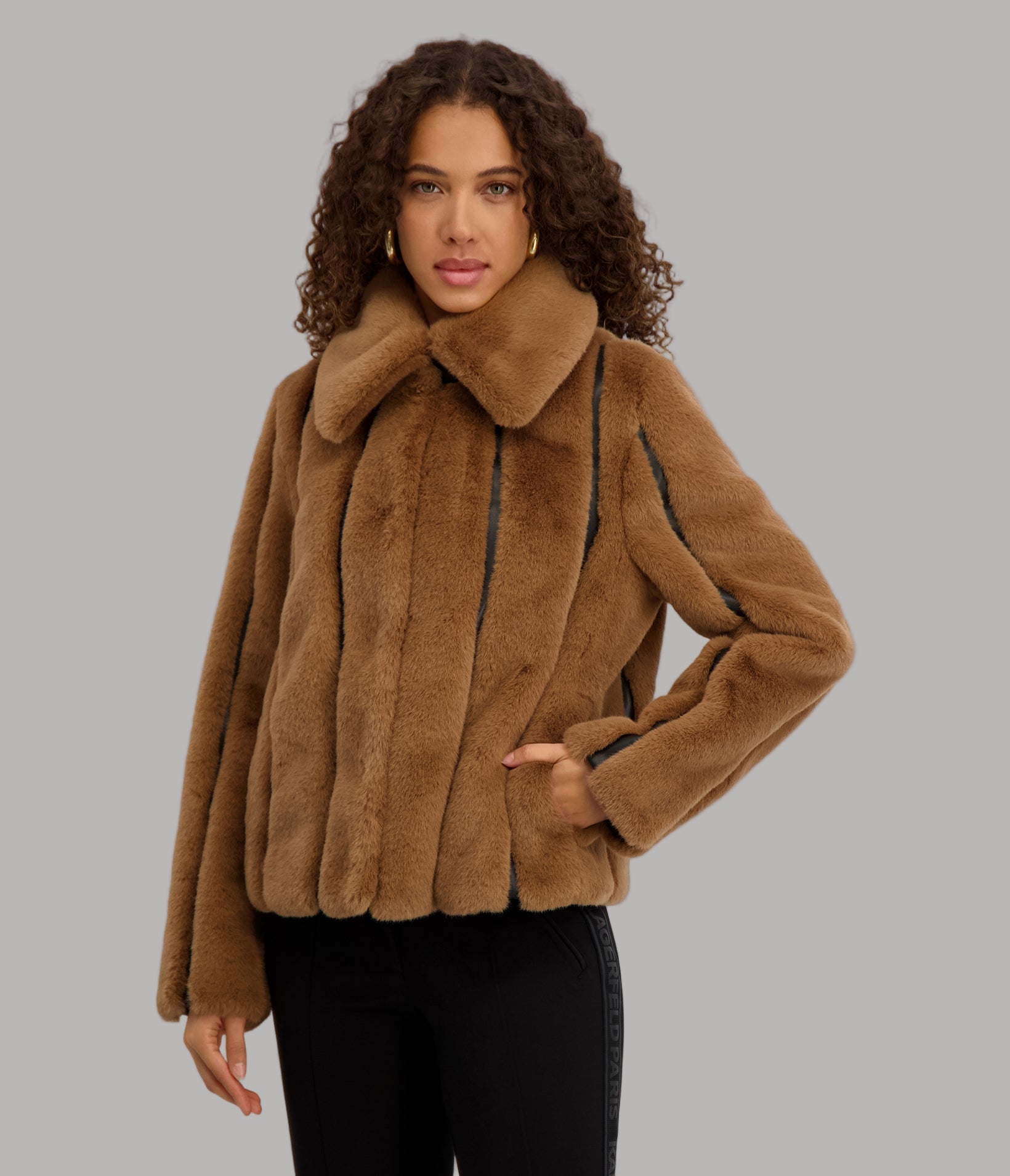 CROPPED FAUX MINK JACKET View 1 | Valentine's Day Shop CROPPED FAUX MINK JACKET View 1 | Valentine's Day Shop
