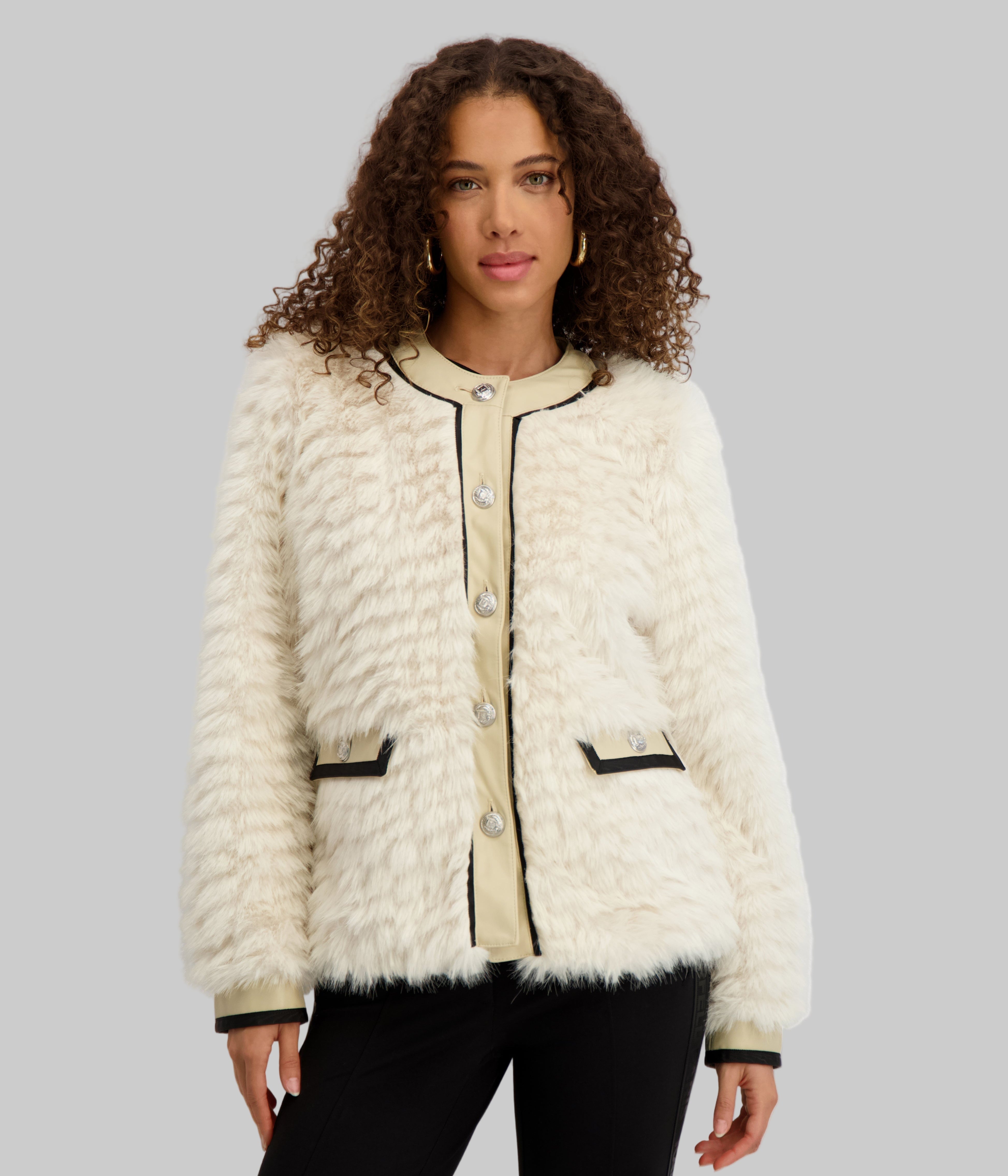 FAUX FUR CARDIGAN JACKET VIEW 3 | Women's Clothing FAUX FUR CARDIGAN JACKET VIEW 3 | Women's Clothing