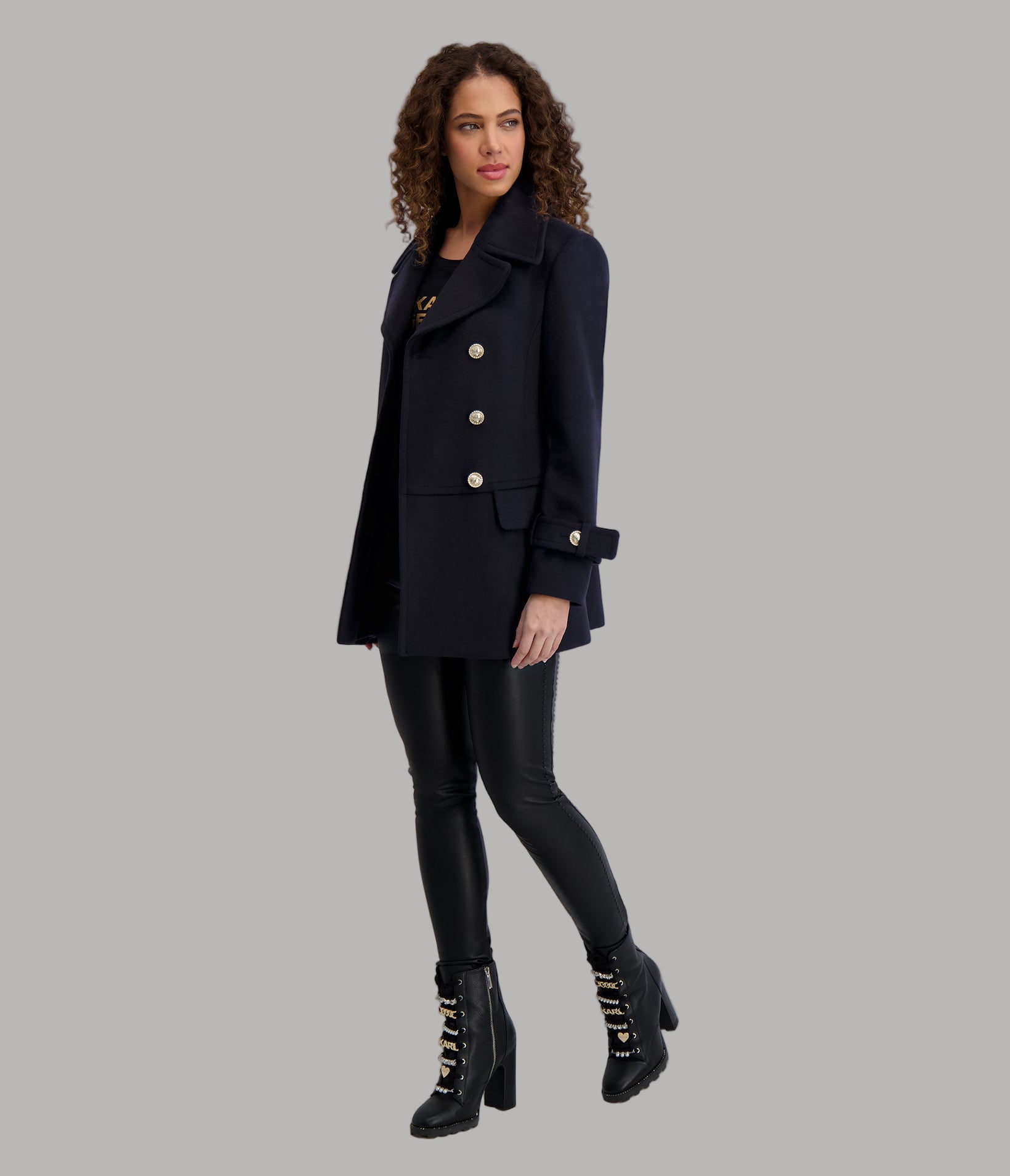 DOUBLE BREASTED PEA COAT VIEW 4 DOUBLE BREASTED PEA COAT VIEW 4
