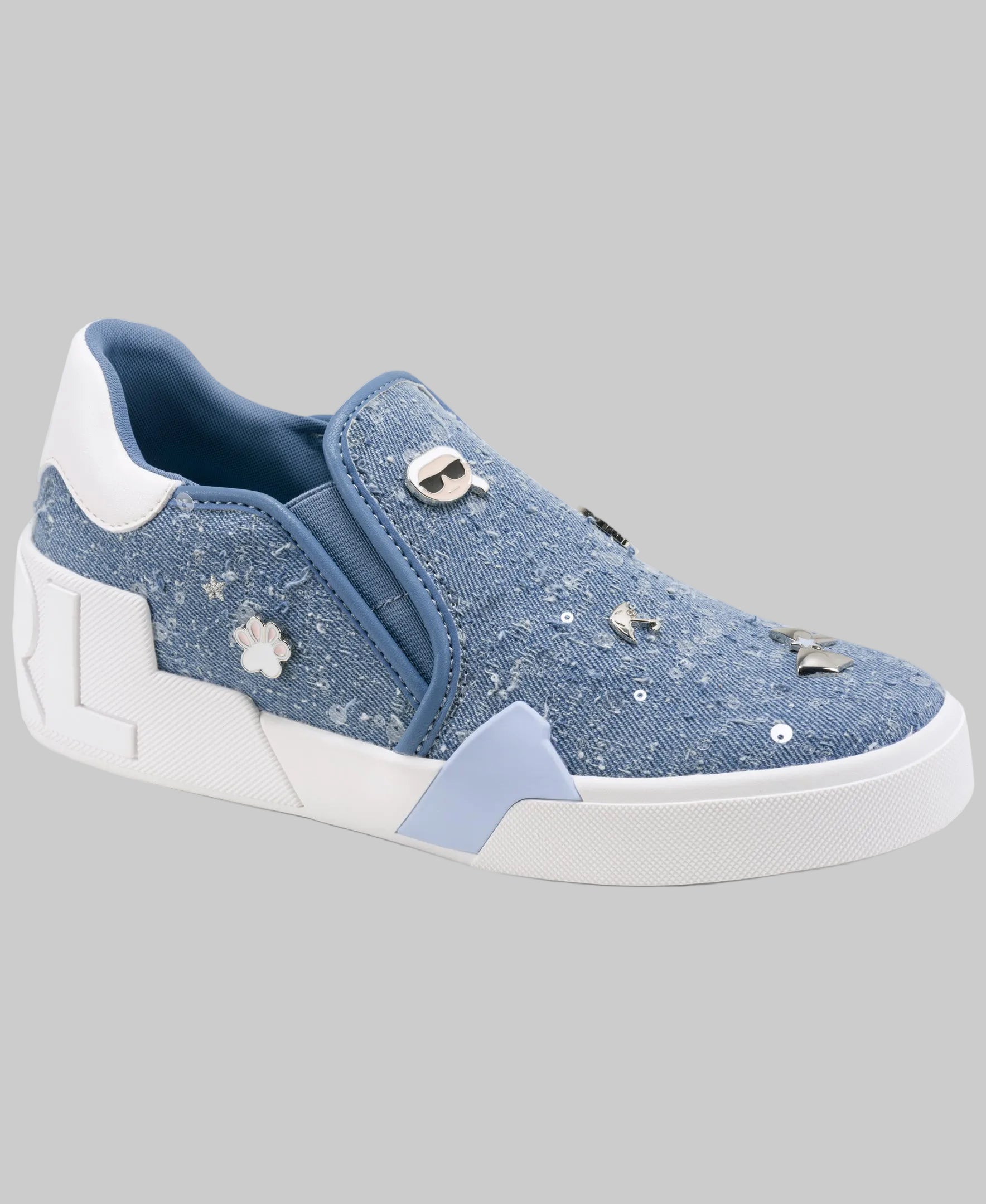 MAUDE DENIM SLIP ON WITH SHIMMER VIEW 2 MAUDE DENIM SLIP ON WITH SHIMMER VIEW 2