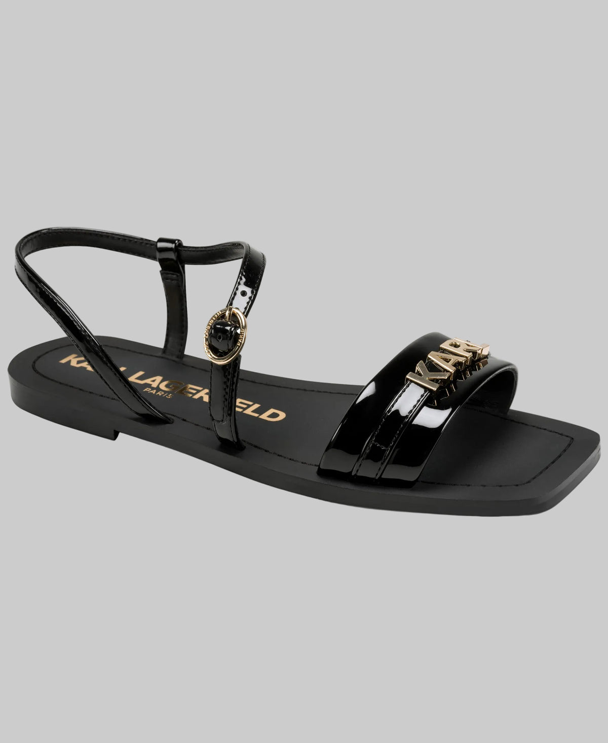 NWT KARL LAGERFELD PARIS Croc-Embossed Leather Sandals Men\'s Size 8.5 Unisex Karl Lagerfeld Paris Croc Embossed Suede High Top Sneakers  main image 3
