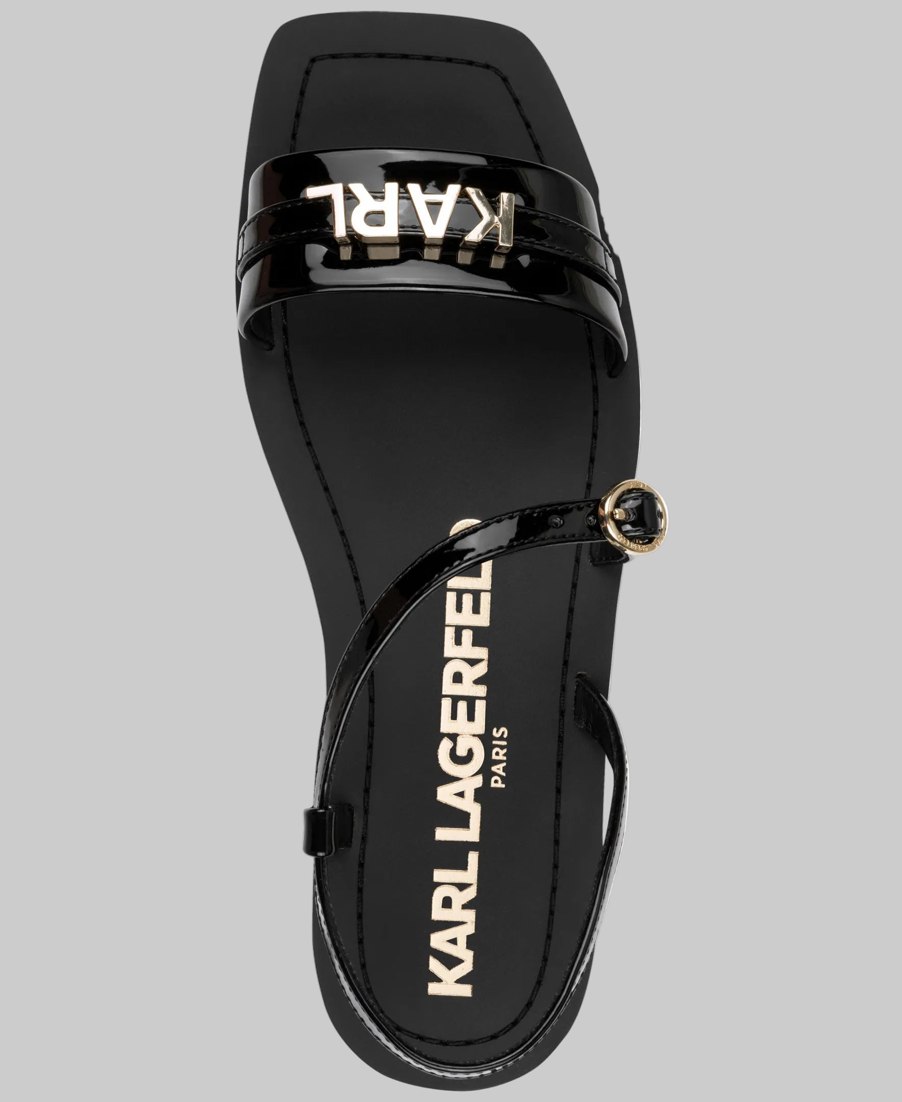 MIRAM SANDAL WITH GOLD KARL LOGO VIEW 4 | Women's Spring Collection MIRAM SANDAL WITH GOLD KARL LOGO VIEW 4 | Women's Spring Collection