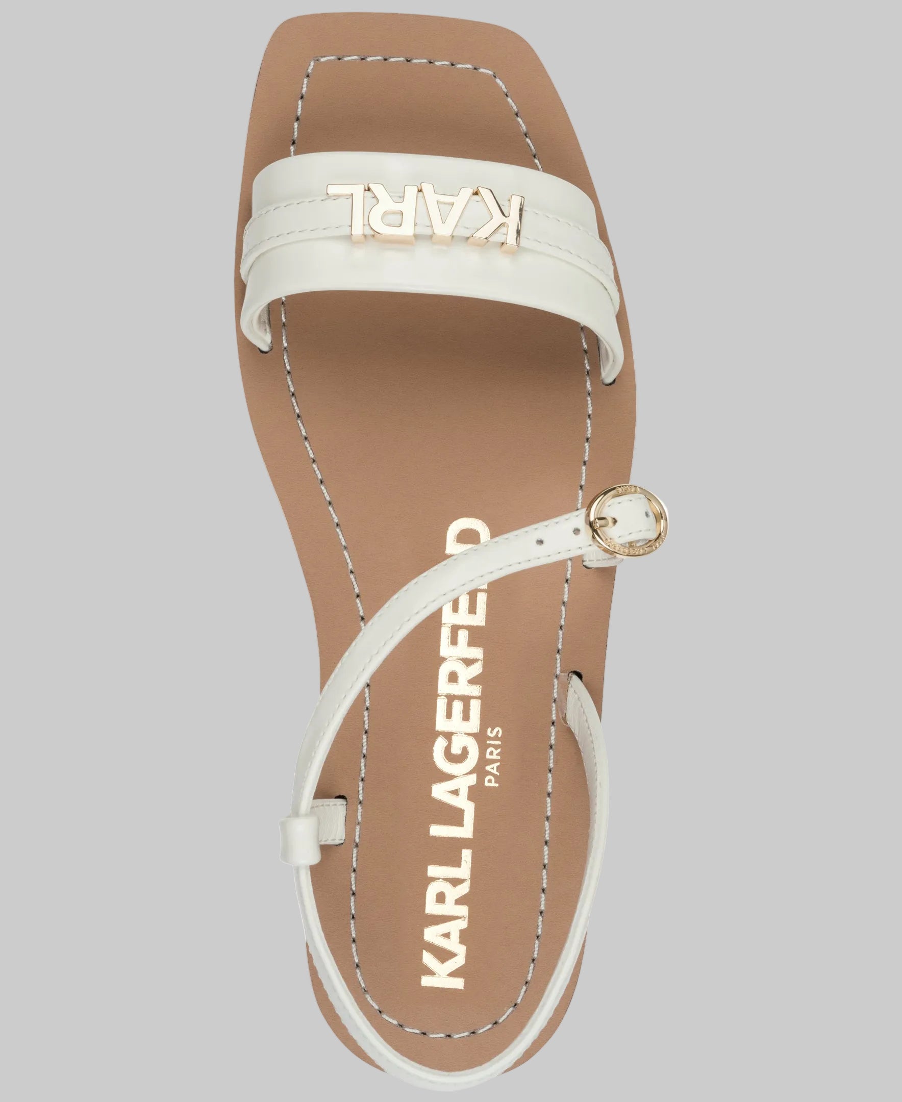 MIRAM SANDAL WITH GOLD KARL LOGO VIEW 4 | Women's Spring Collection MIRAM SANDAL WITH GOLD KARL LOGO VIEW 4 | Women's Spring Collection