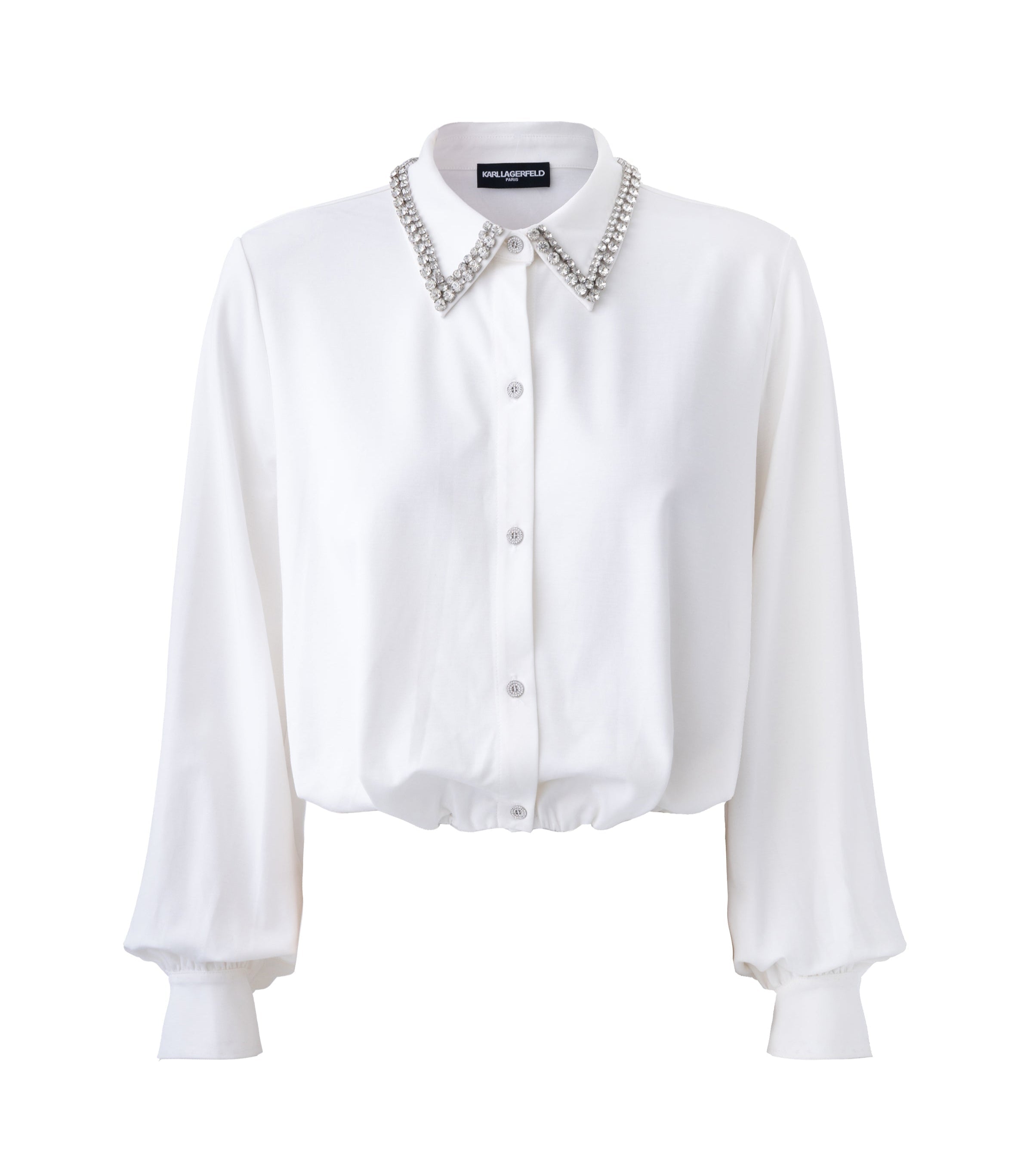 LONG SLEEVE EMBELLISHED SATIN BLOUSE VIEW 6 | Women's Clothing LONG SLEEVE EMBELLISHED SATIN BLOUSE VIEW 6 | Women's Clothing