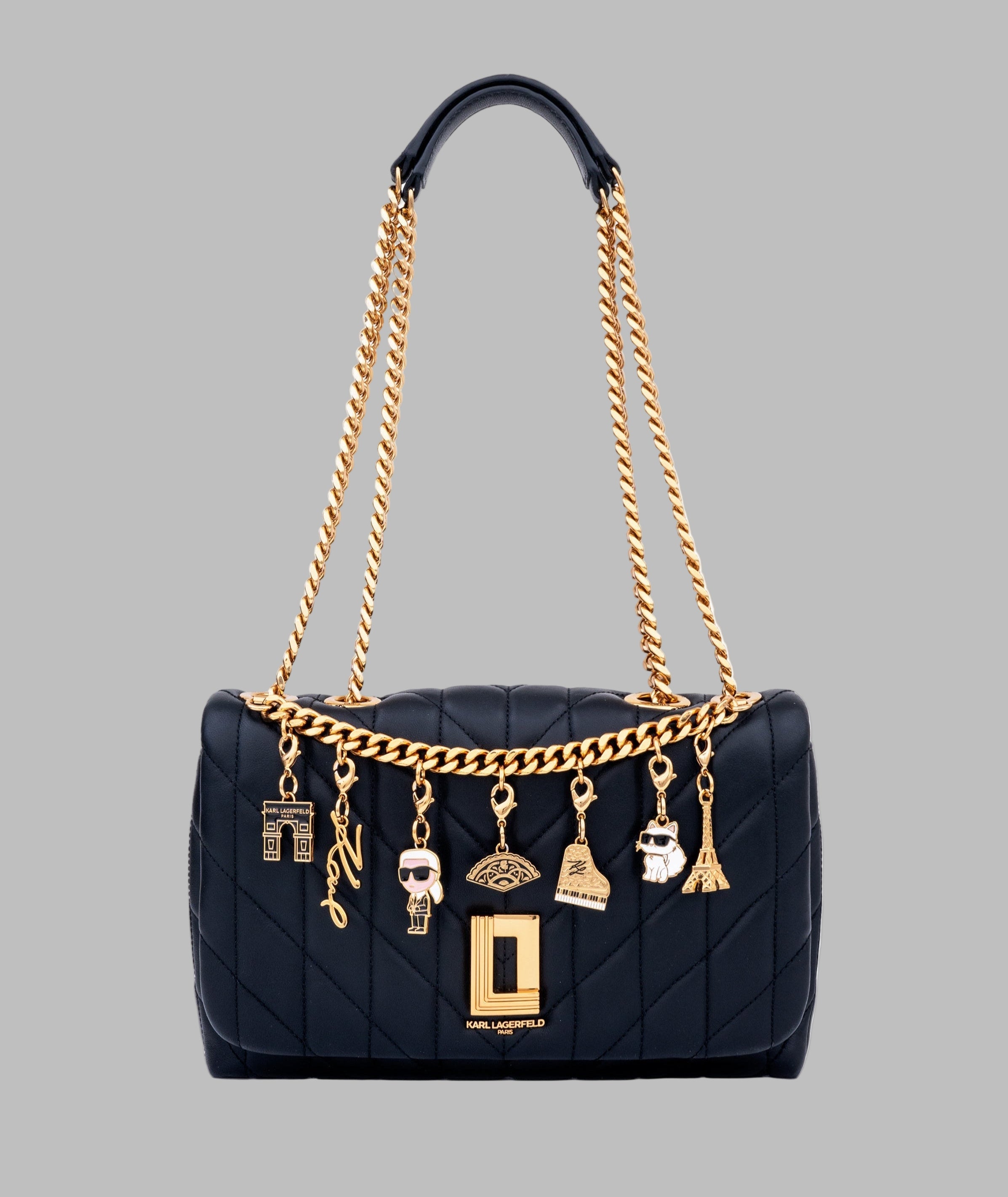 LAFAYETTE SHOULDER BLACK WITH CHARMS View 2 | Women's Bags Sale LAFAYETTE SHOULDER BLACK WITH CHARMS View 2 | Women's Bags Sale