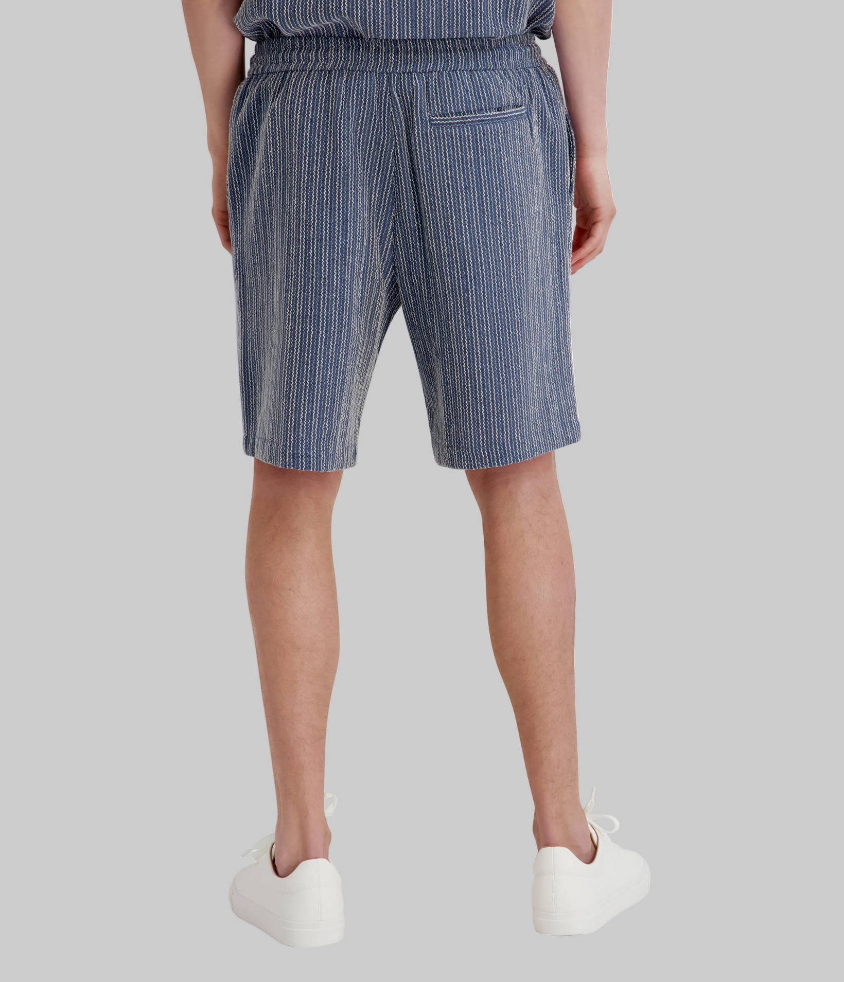 TEXTURE STRIPED DRAWSTRING SHORT View 2 | KLP Promo Event TEXTURE STRIPED DRAWSTRING SHORT View 2 | KLP Promo Event
