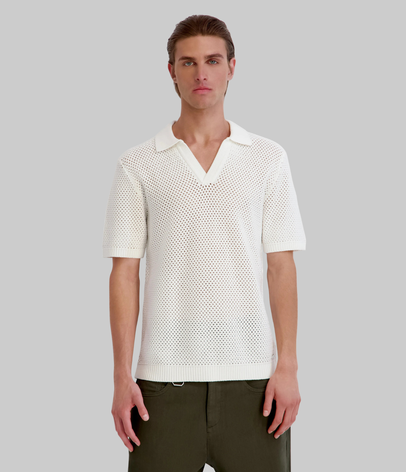 OPEN WEAVE JOHNNY COLLAR POLO View 1 | KLP Promo Event OPEN WEAVE JOHNNY COLLAR POLO View 1 | KLP Promo Event