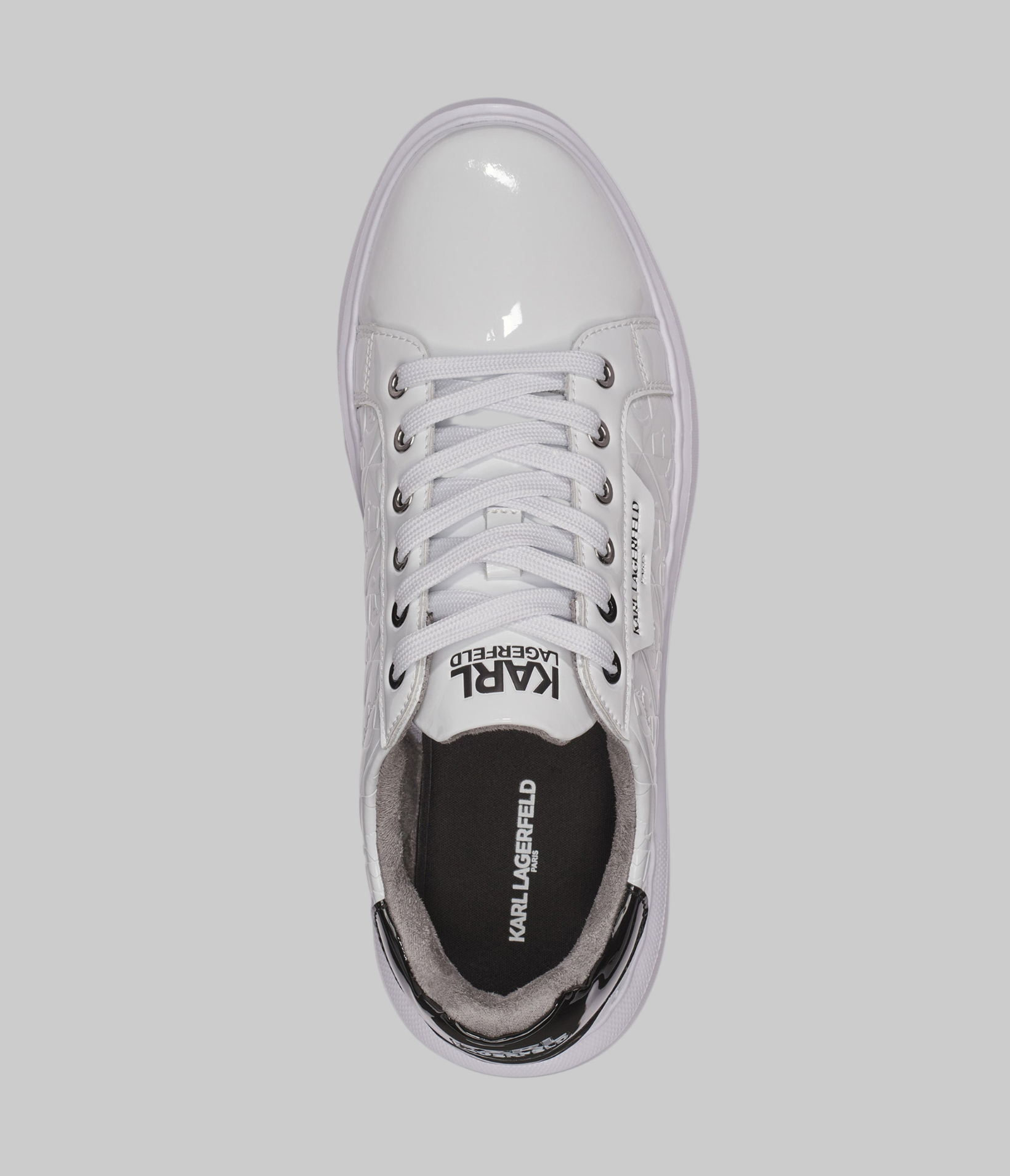 PATENT SNEAKER WITH SIDE 3D KARL HEAD VIEW 4 | Men's Holiday Collection PATENT SNEAKER WITH SIDE 3D KARL HEAD VIEW 4 | Men's Holiday Collection
