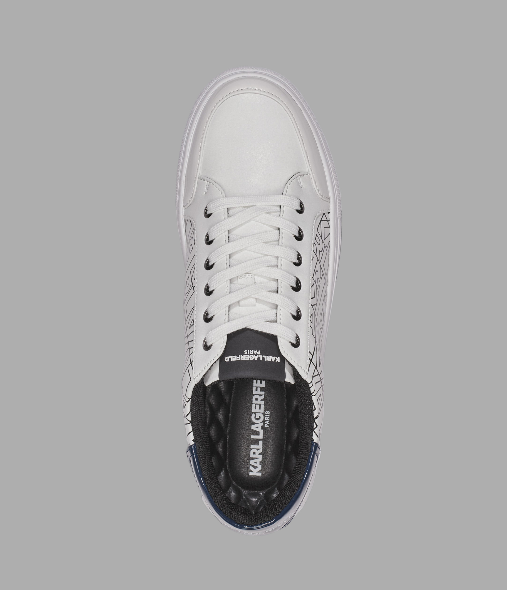 LEATHER SNEAKER WITH PATENT DETAILING AND SIDE LOGO VIEW 3 | Men's Holiday Collection LEATHER SNEAKER WITH PATENT DETAILING AND SIDE LOGO VIEW 3 | Men's Holiday Collection