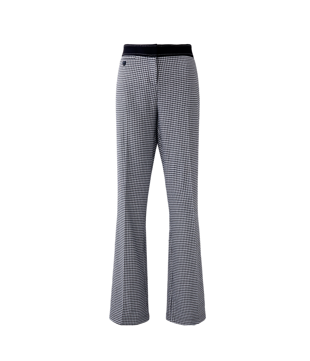 コーティングフレアパンツ　カールラガーフェルド Mid Rise Contrast Houndstooth Flare Pant | Pants & Shorts | Karl