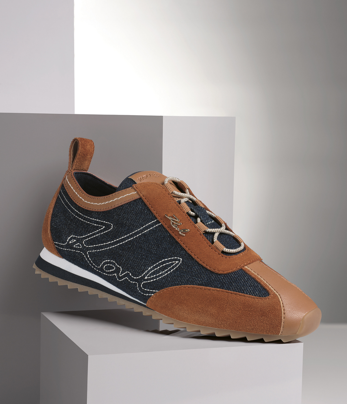 ALARISE SUEDE AND DENIM SNEAKER VIEW 1 ALARISE SUEDE AND DENIM SNEAKER VIEW 1