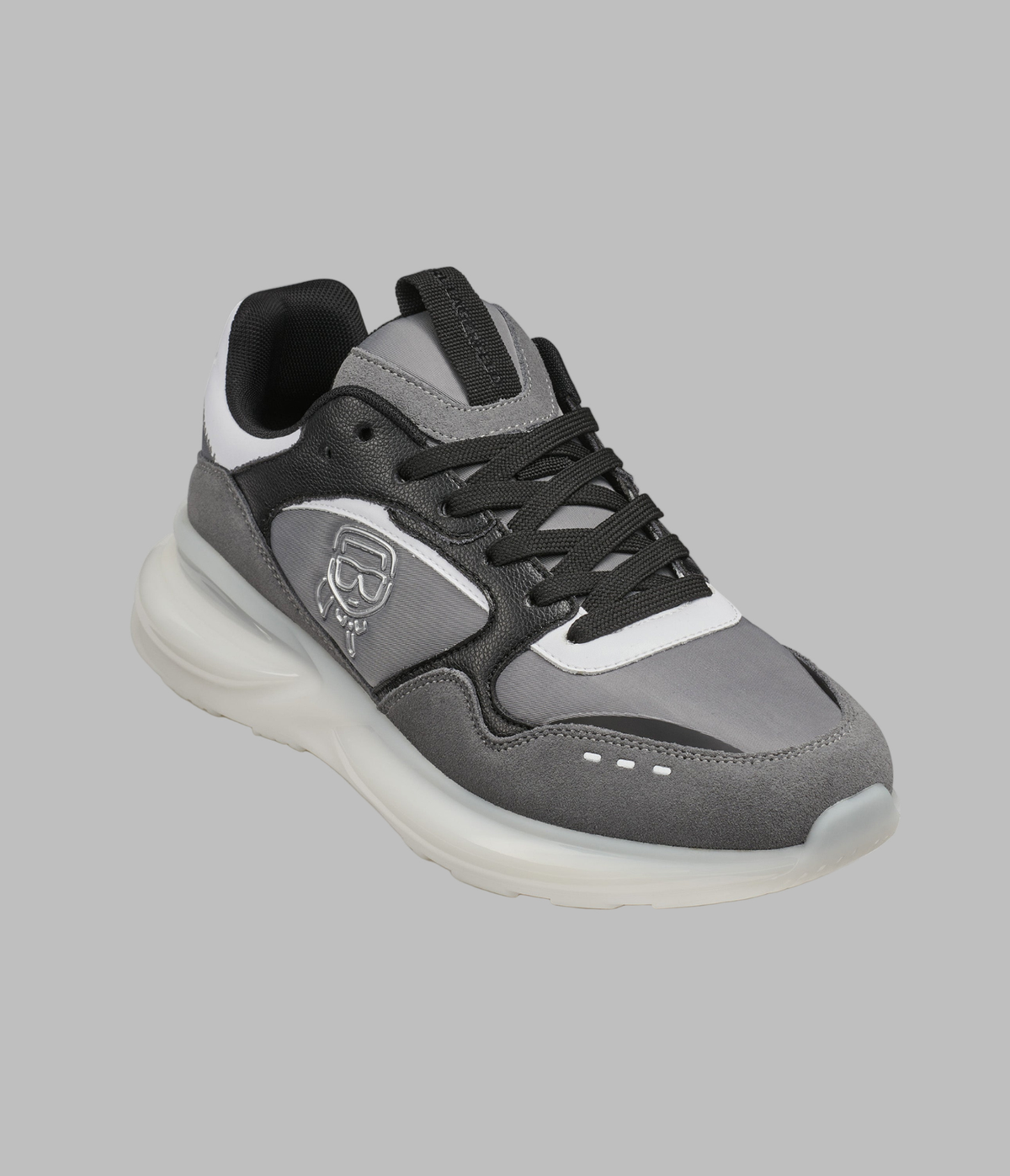 MIXED MEDIA RUNNER WITH KARL HEAD OUTLINE View 2 | MEN'S FALL COLLECTION MIXED MEDIA RUNNER WITH KARL HEAD OUTLINE View 2 | MEN'S FALL COLLECTION