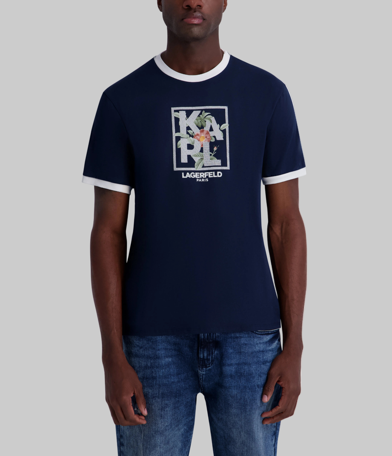 FLORAL KARL LOGO TEE View 1 | New Men's Arrivals FLORAL KARL LOGO TEE View 1 | New Men's Arrivals