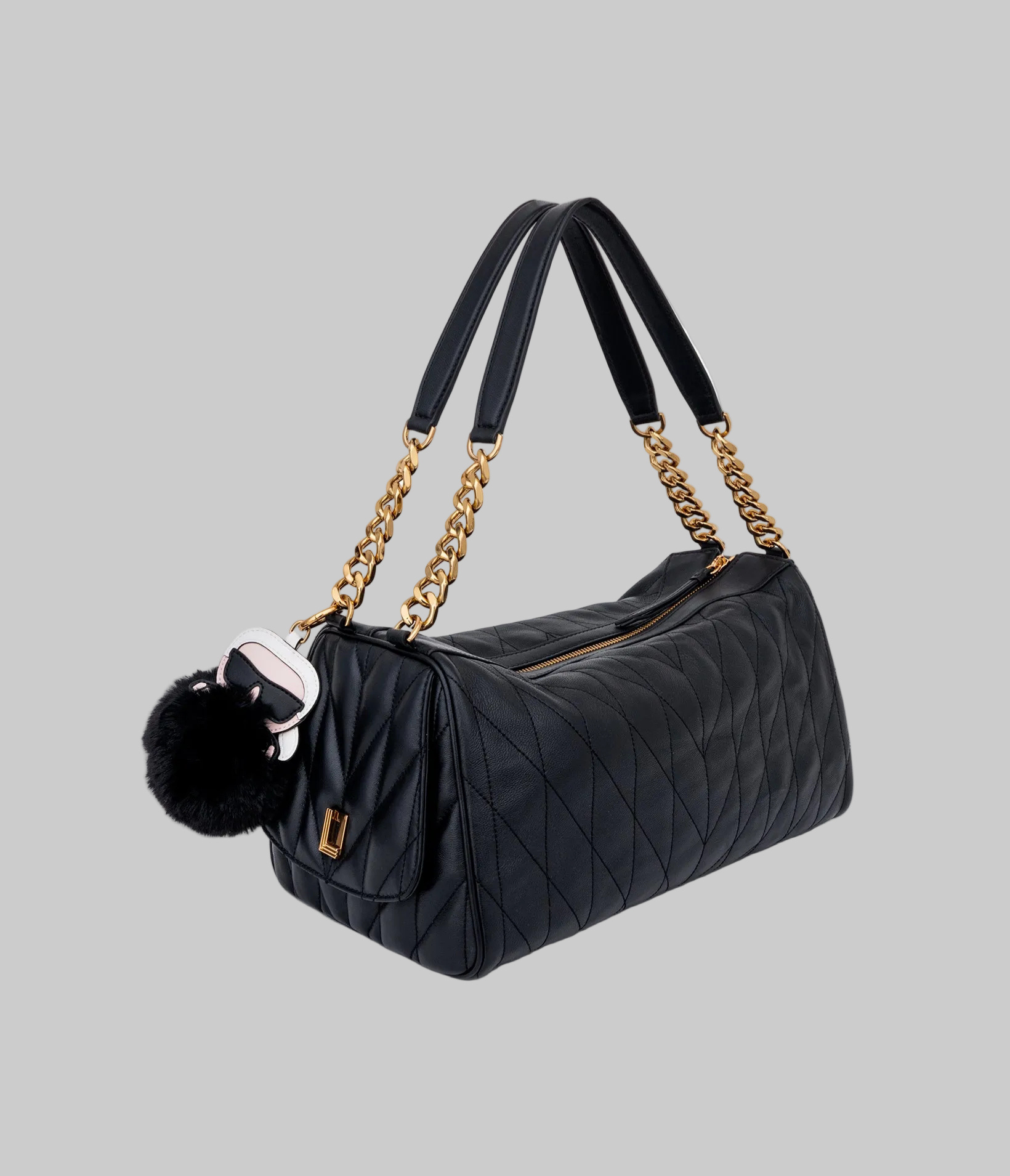 LAFAYETTE SATCHEL WITH KARL PUFF CHARM View 2 LAFAYETTE SATCHEL WITH KARL PUFF CHARM View 2