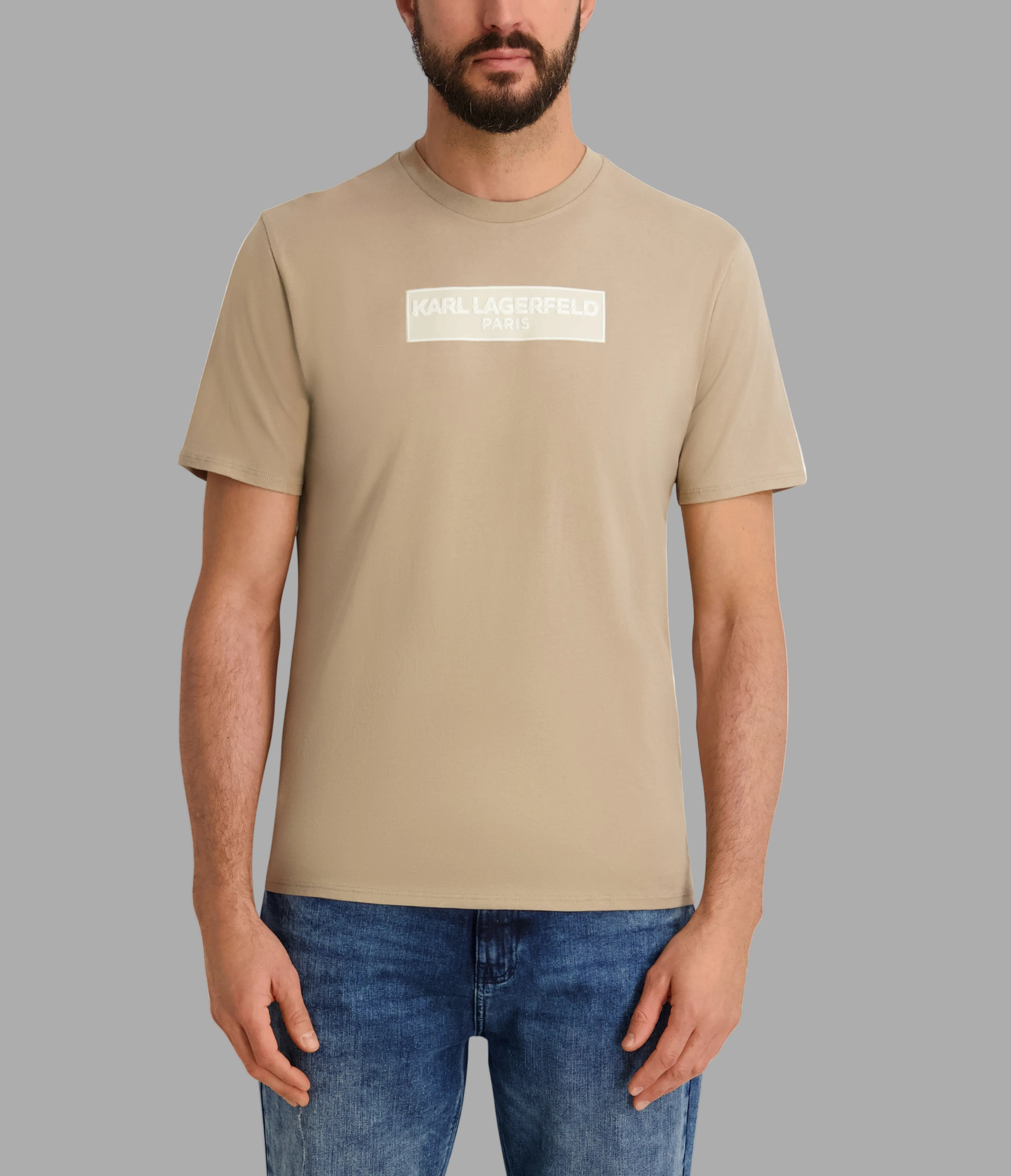 RUBBERIZED TEXTURED KARL LAGERFELD TEE View 1 | Men's Clothing RUBBERIZED TEXTURED KARL LAGERFELD TEE View 1 | Men's Clothing