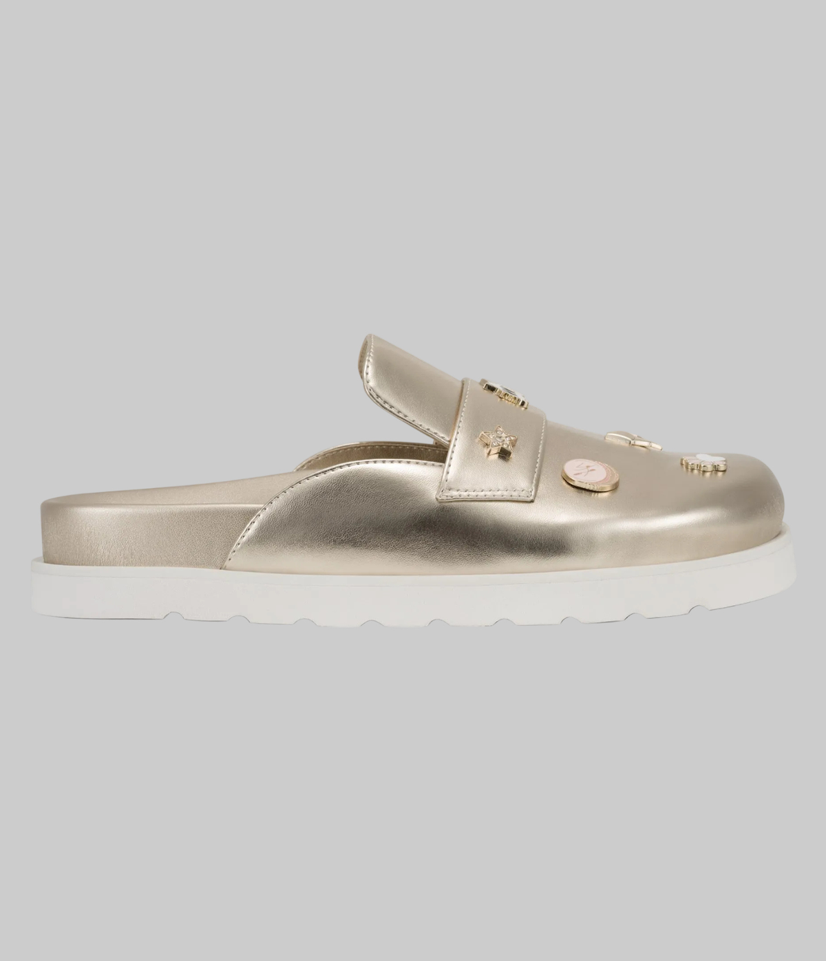 Islay Metallic Macaron Clog Mule | Flats & Loafers | Karl