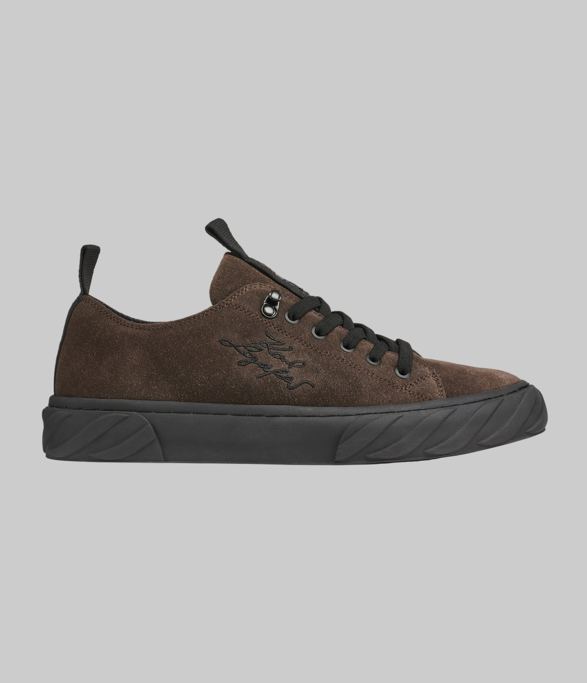Low Profile Suede Sneaker With Side Logo | Sneakers | Karl 