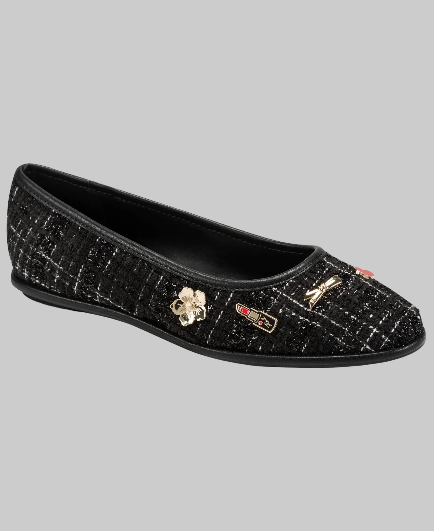 VADELLE TWEED BALLET FLAT WITH PINS View 2 | Women's Flats & Loafers VADELLE TWEED BALLET FLAT WITH PINS View 2 | Women's Flats & Loafers