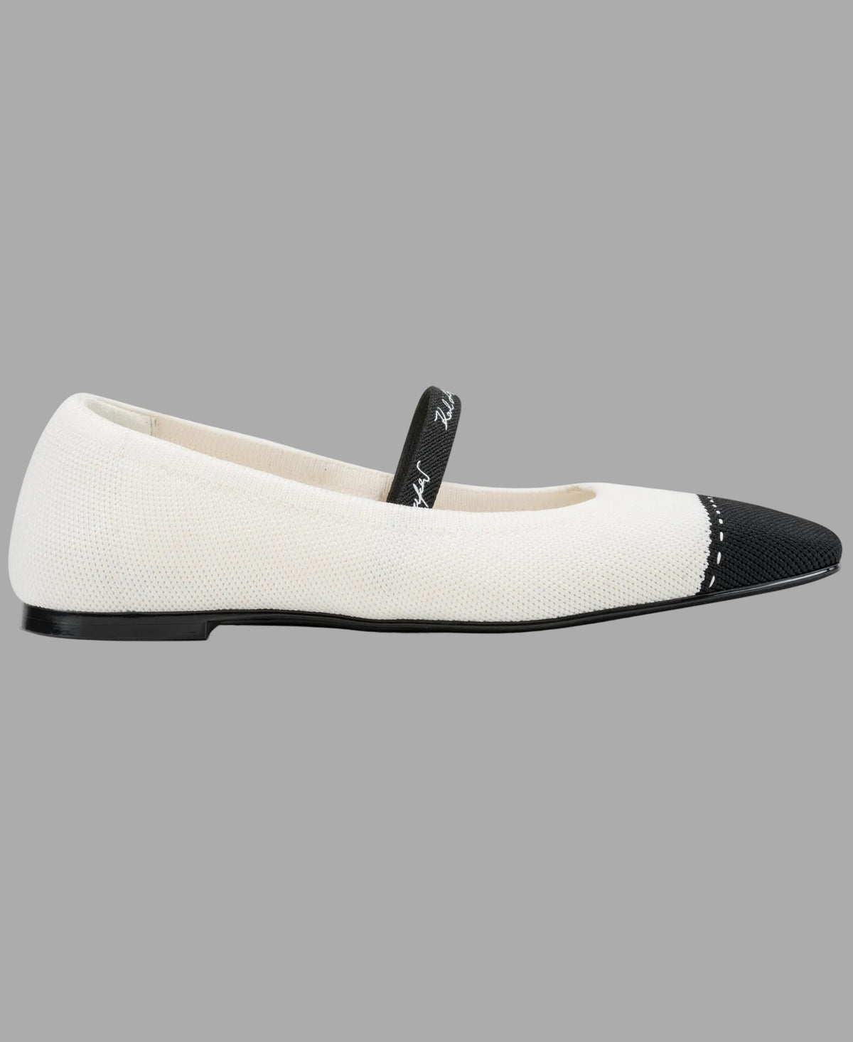 Karl Lagerfeld Women's Zailey Cap Toe Mary Jane Flat - White - Ballerinas Karl Lagerfeld Women's Zailey Cap Toe Mary Jane Flat - White - Ballerinas