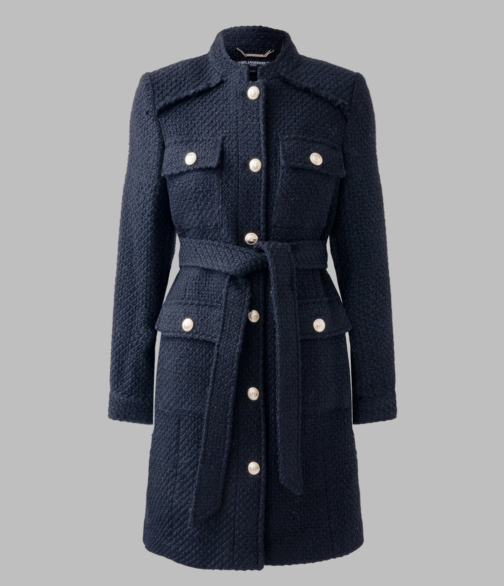 TWEED BELTED TOPPER VIEW 6 TWEED BELTED TOPPER VIEW 6