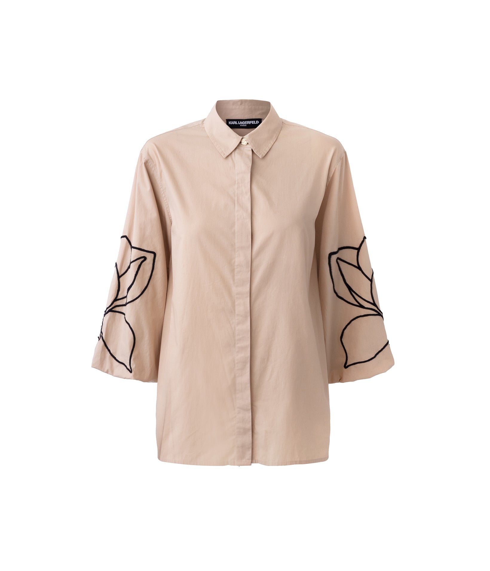 EMBROIDERED FLORAL LONG SLEEVE SHIRT View 2 | Women's Sale