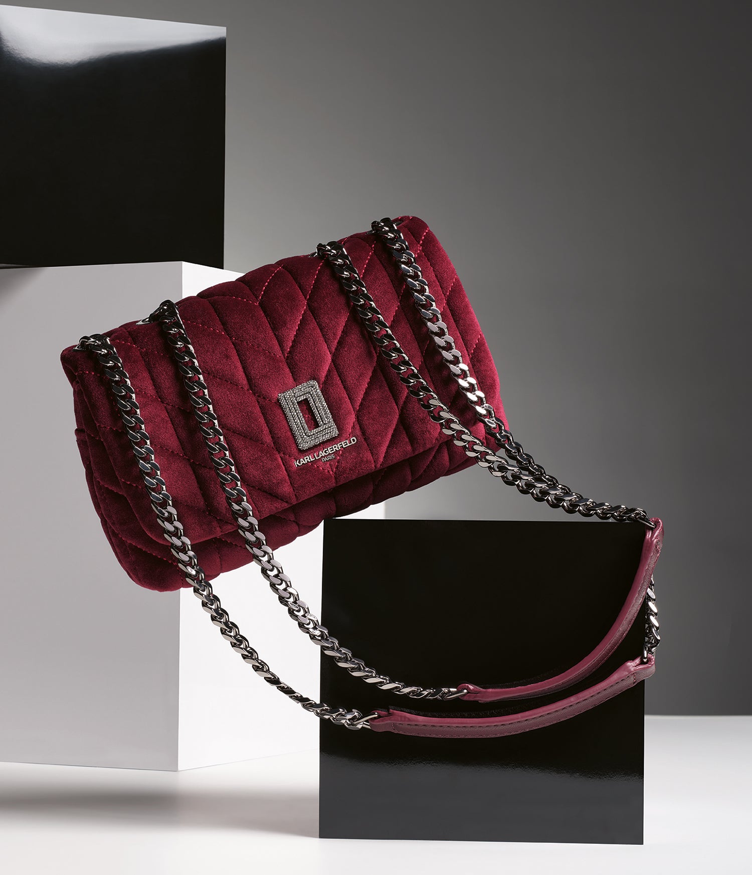 LAFAYETTE SMALL VELVET CROSSBODY WITH PAVE View 1 | Lafayette Collection