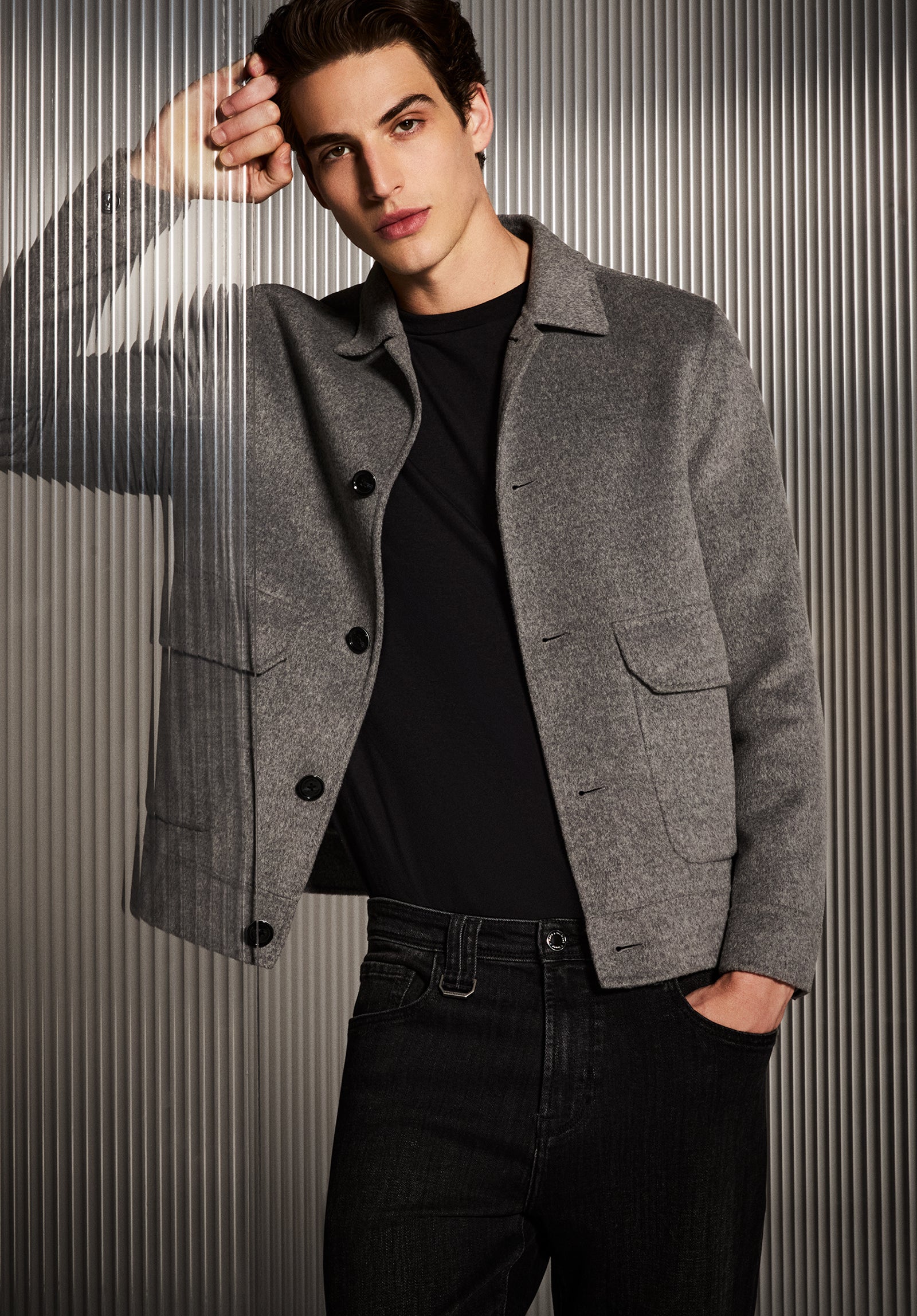 Stripe Trim Logo Top | Sweaters & Tops | Karl Lagerfeld Paris
