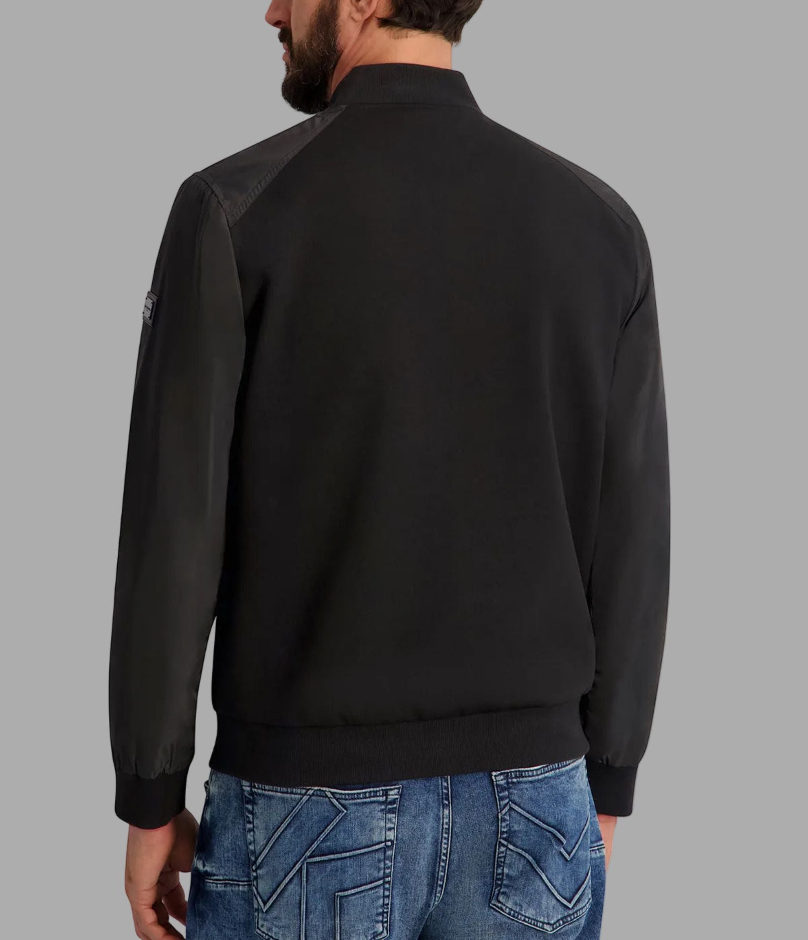 MIXED MEDIA BOMBER JACKET VIEW 2 | Men's Clearance