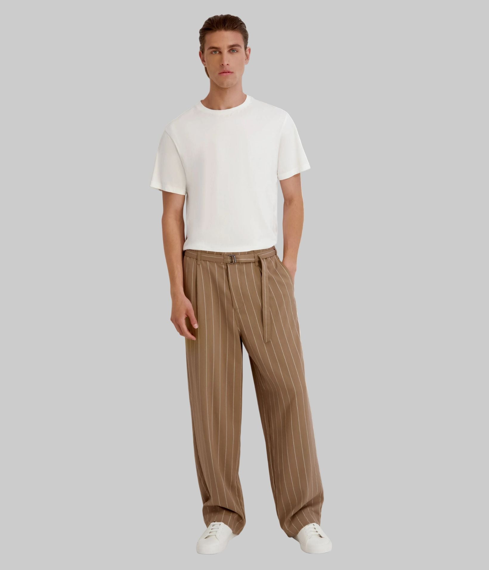 STRIPED RELAXED FIT PANTS VIEW 4 | Holiday Sale