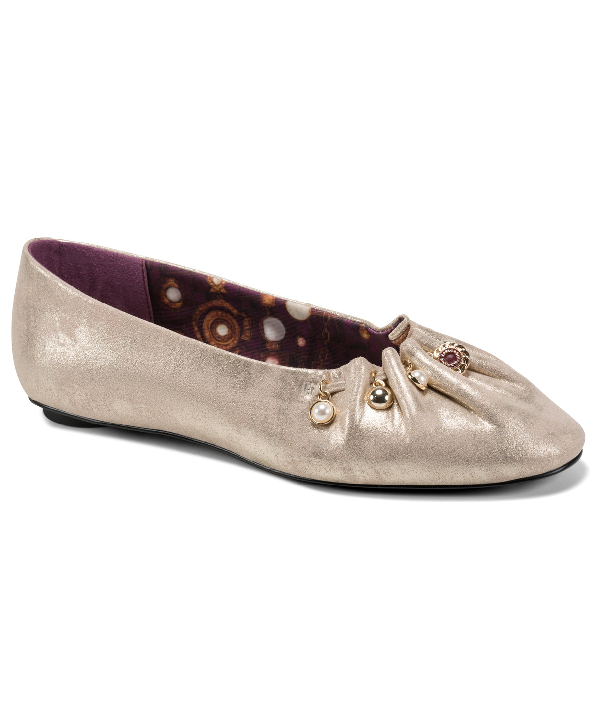 ALISSARA METALLIC BALLET FLAT VIEW 2