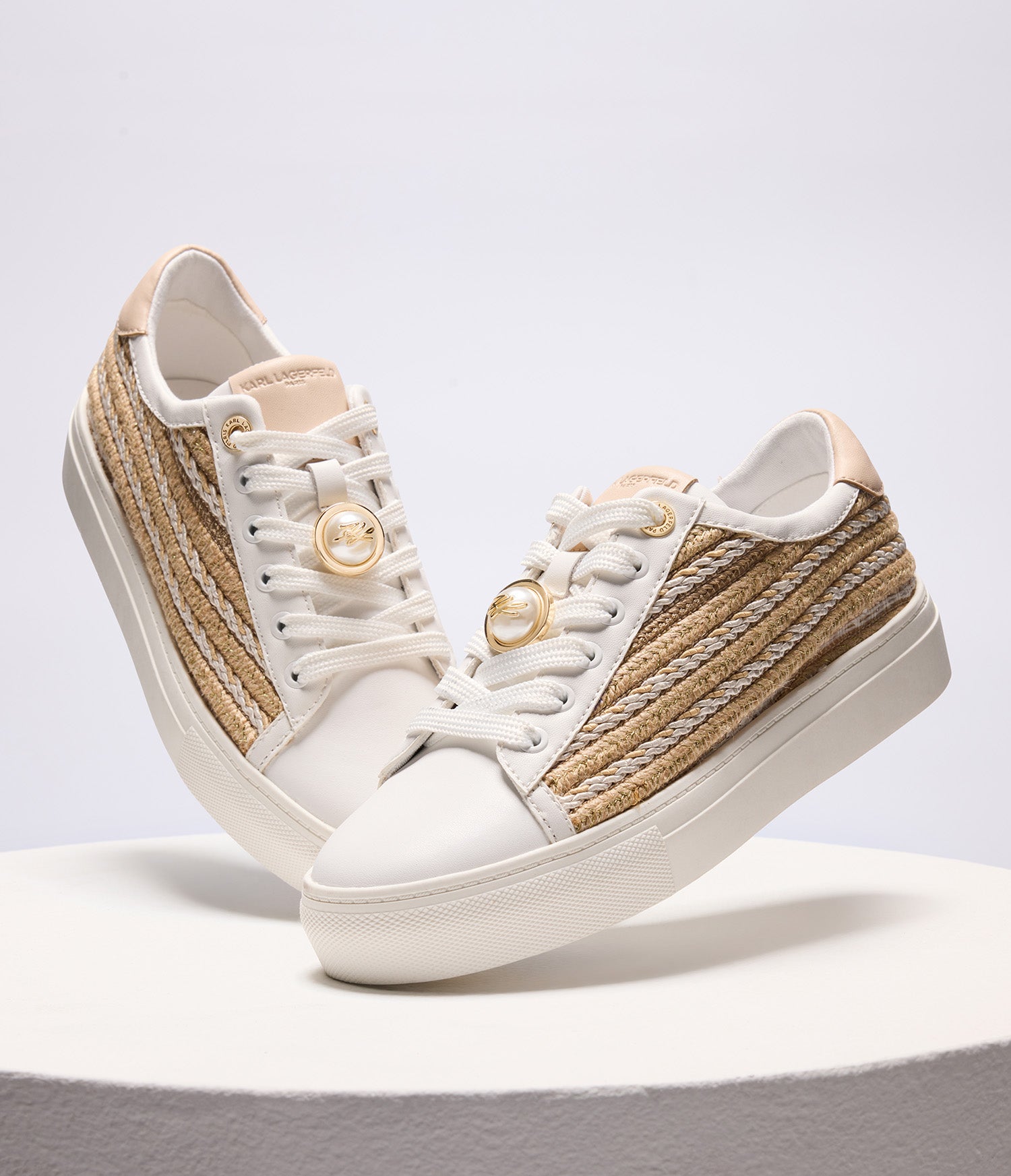 CATE PEARL RAFFIA SNEAKER View 1