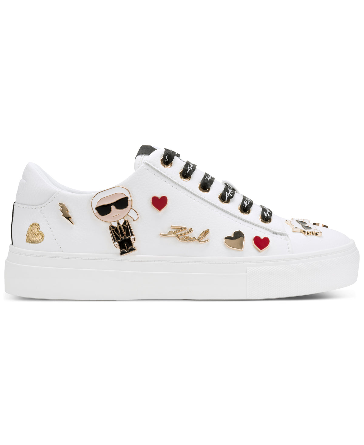 CATE LEATHER EMOJI PIN SNEAKER VIEW 1