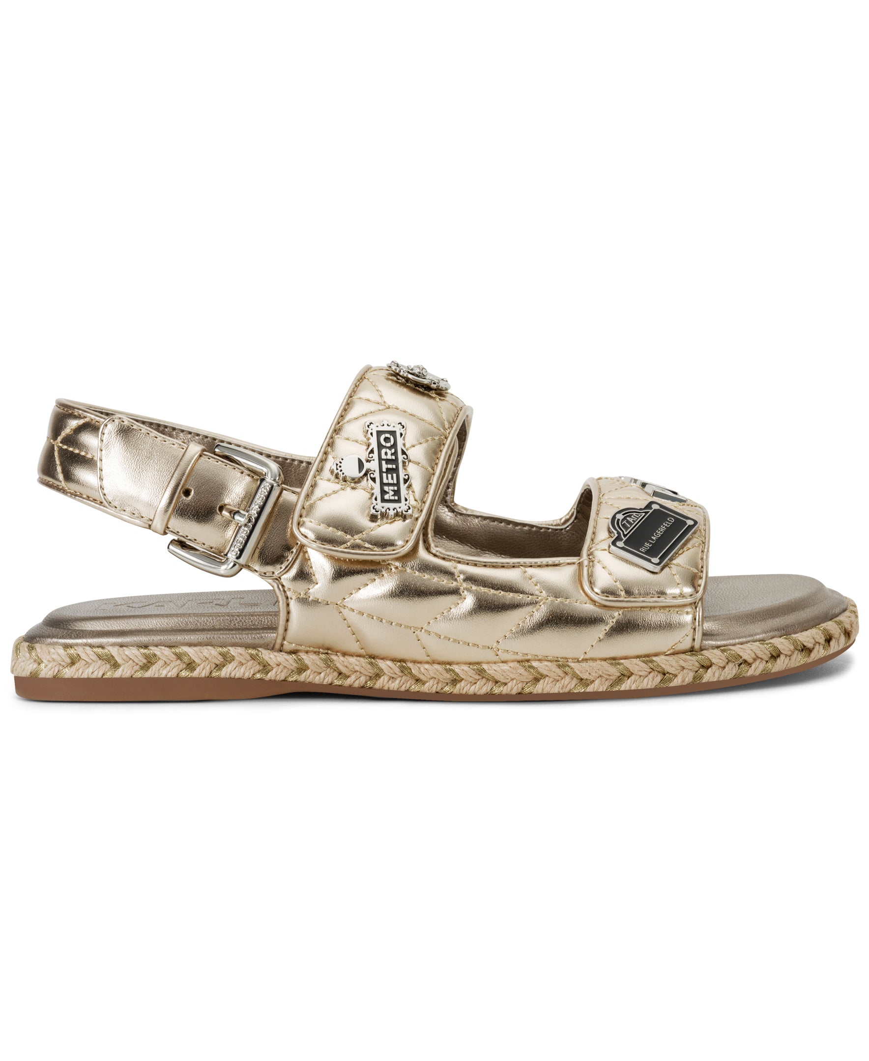 Karl Lagerfeld Paris Women's Rayan Embellished Block Heel Sandal - Double Band Heeled Sandals For Dressy Occasions - View #7