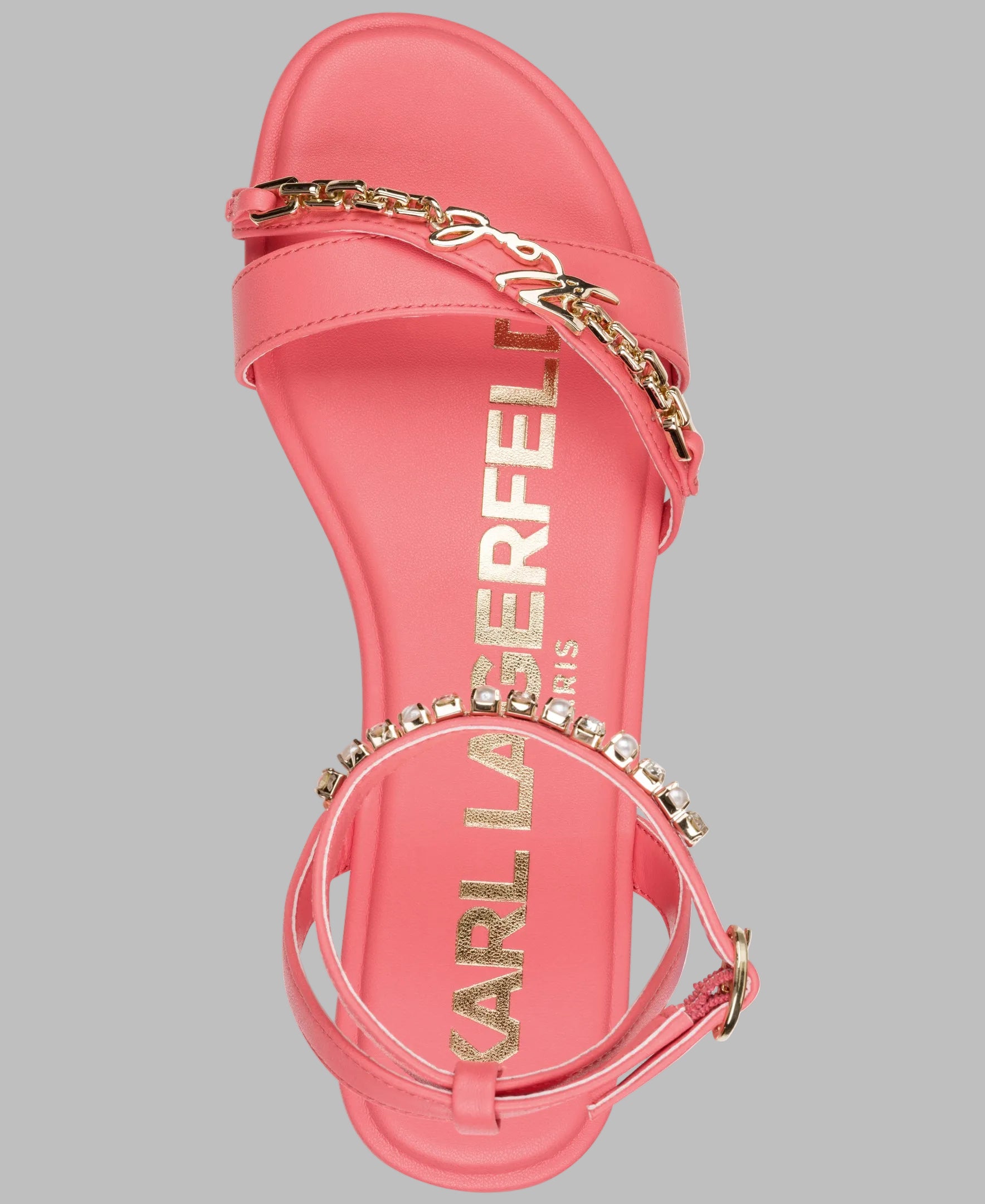 CHRISTIANO LOGO CHAIN ANKLE STRAP SANDAL VIEW 4 | Women's Sandals