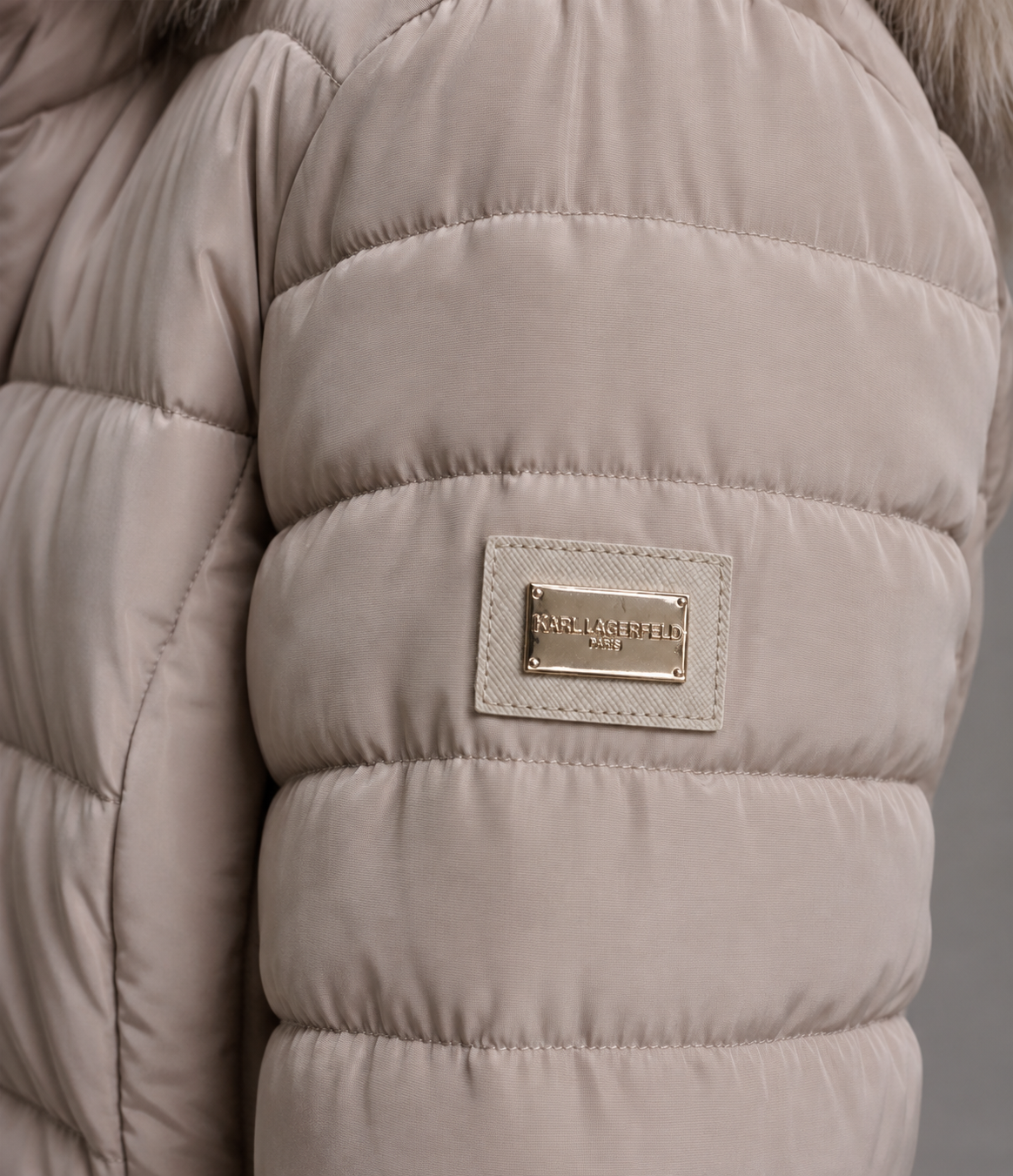 FAUX FUR HOODED MIDI PUFFER VIEW 10