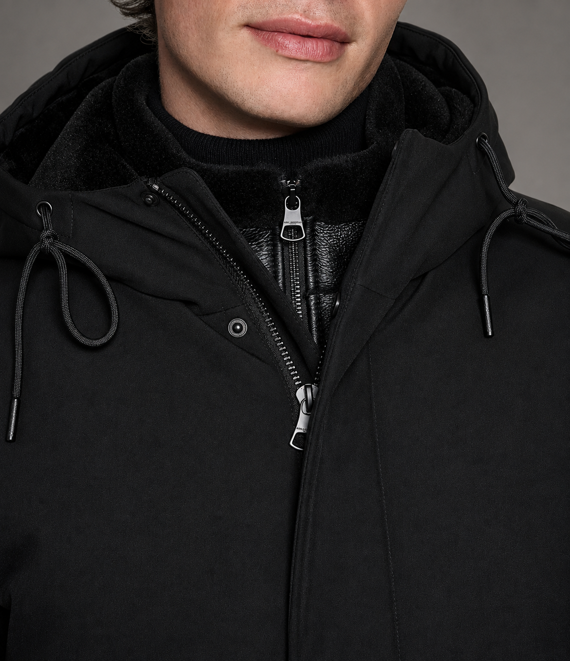 PARKA WITH SHEARLING BIB VIEW 6