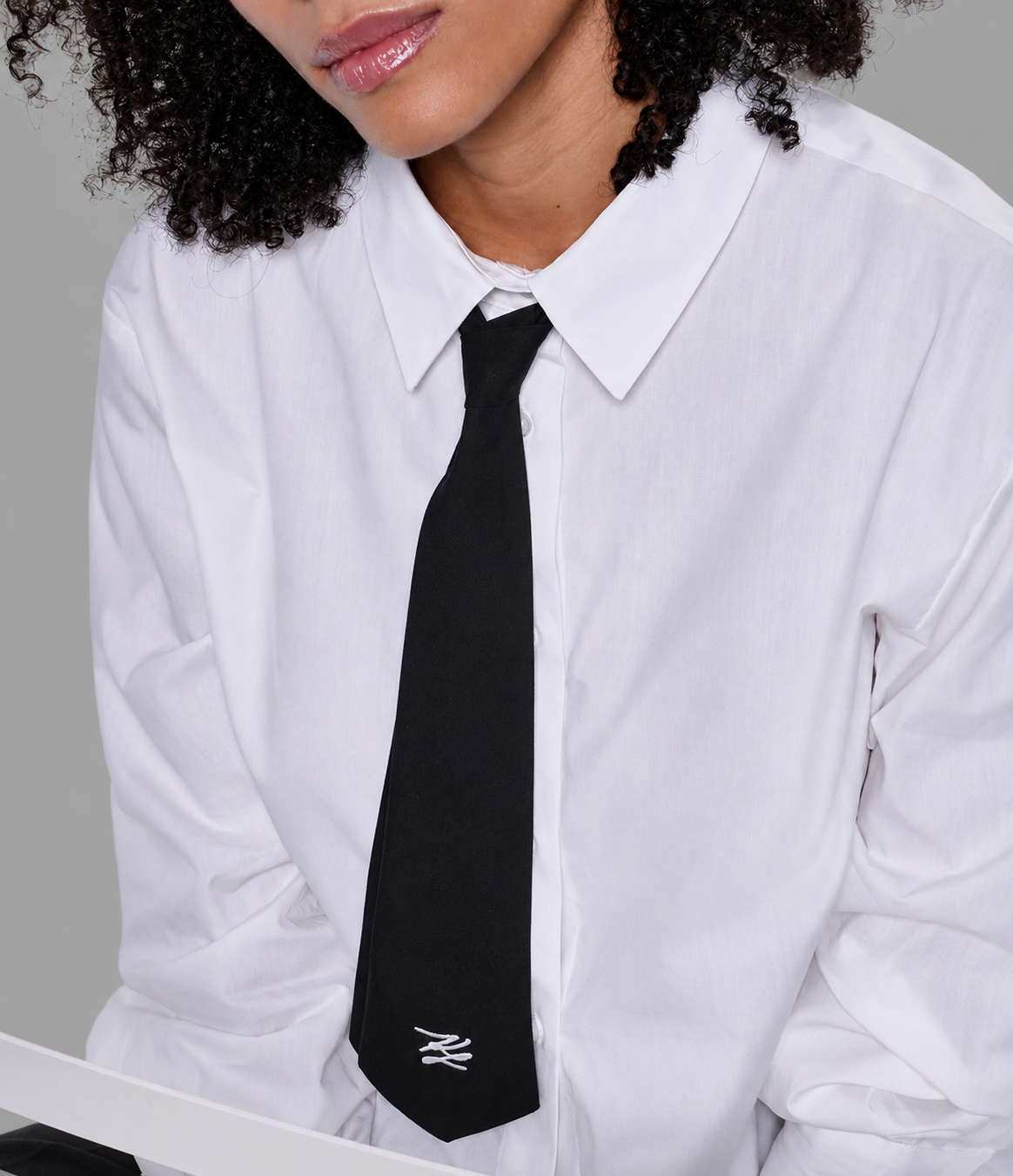 LONG SLEEVE POPLIN SHIRT WITH TIE VIEW 8