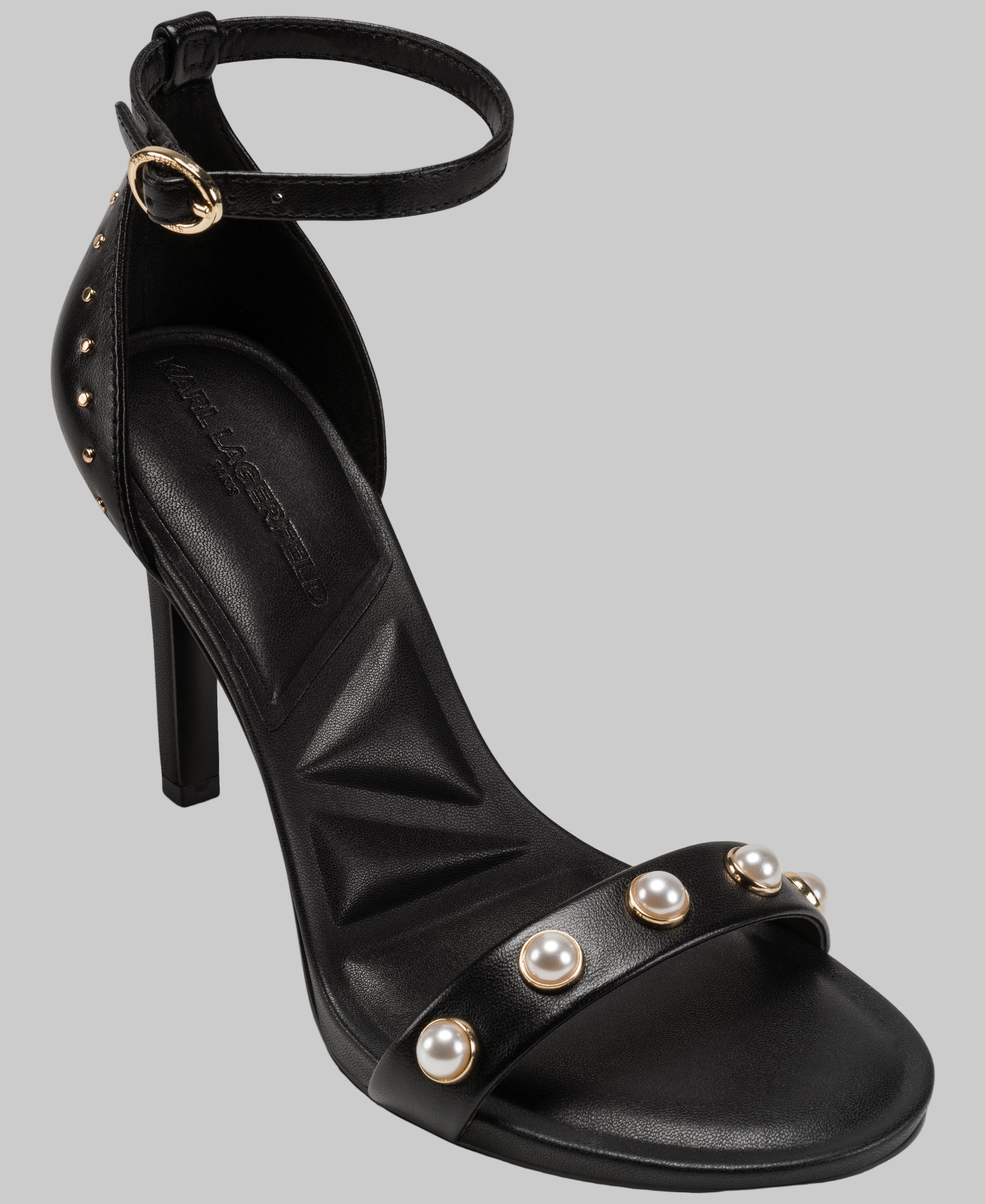 Kenz Pearl Ankle Strap Sandal | Heels & Wedges | Karl Lagerfeld Paris