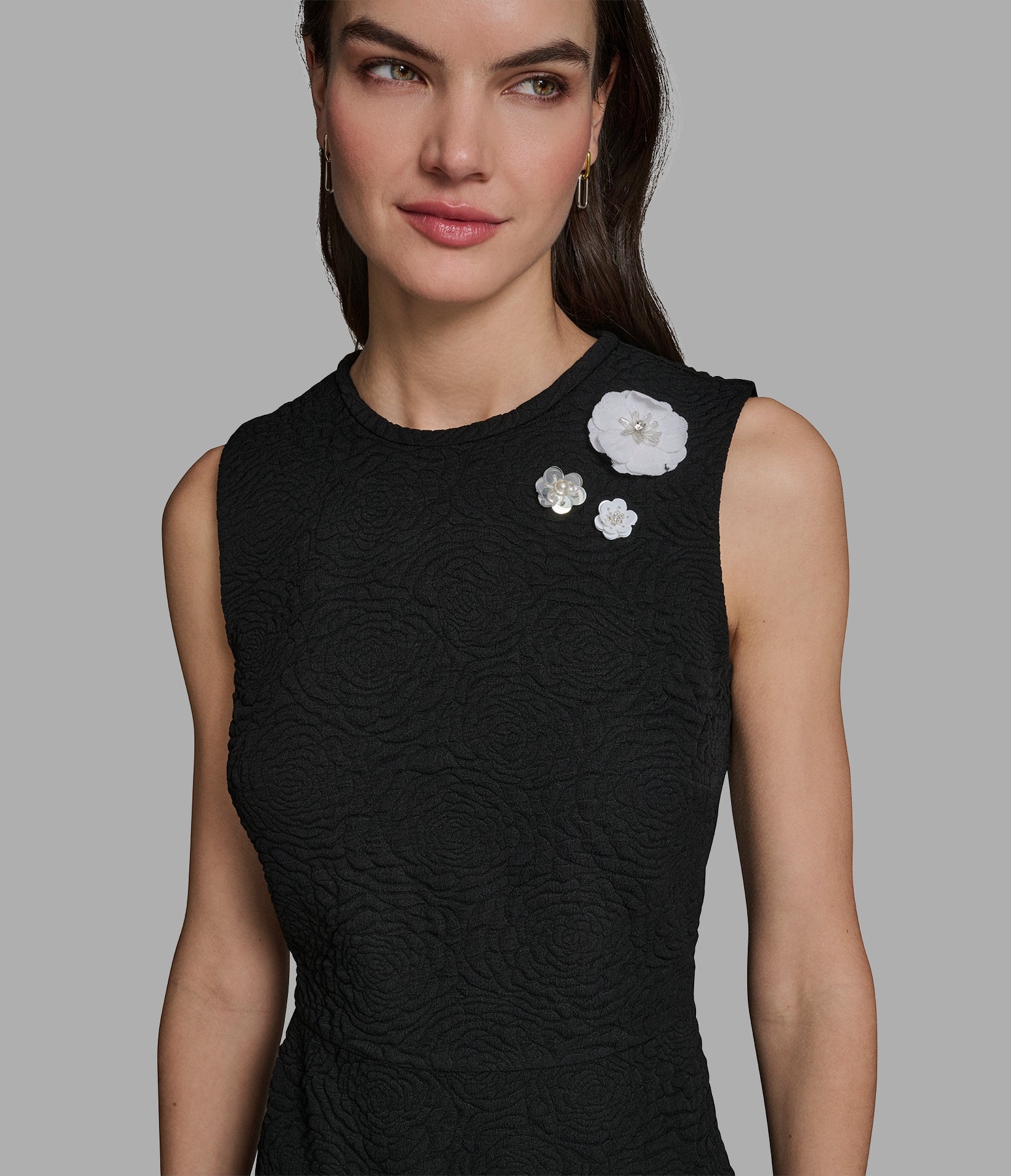 FLORET JACQUARD DROP WAIST DRESS VIEW 5 | Women's Clothing