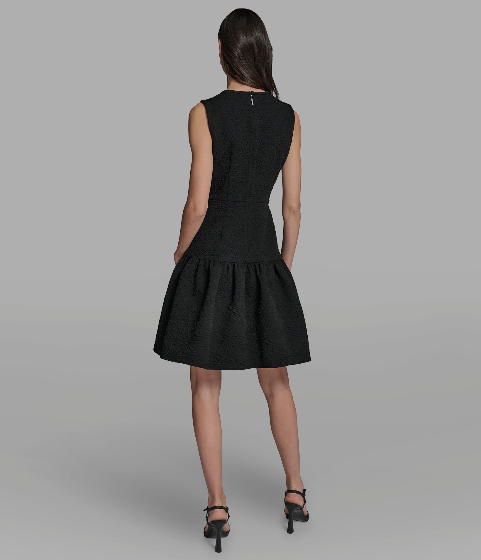 FLORET JACQUARD DROP WAIST DRESS View 2 | Women's Clothing