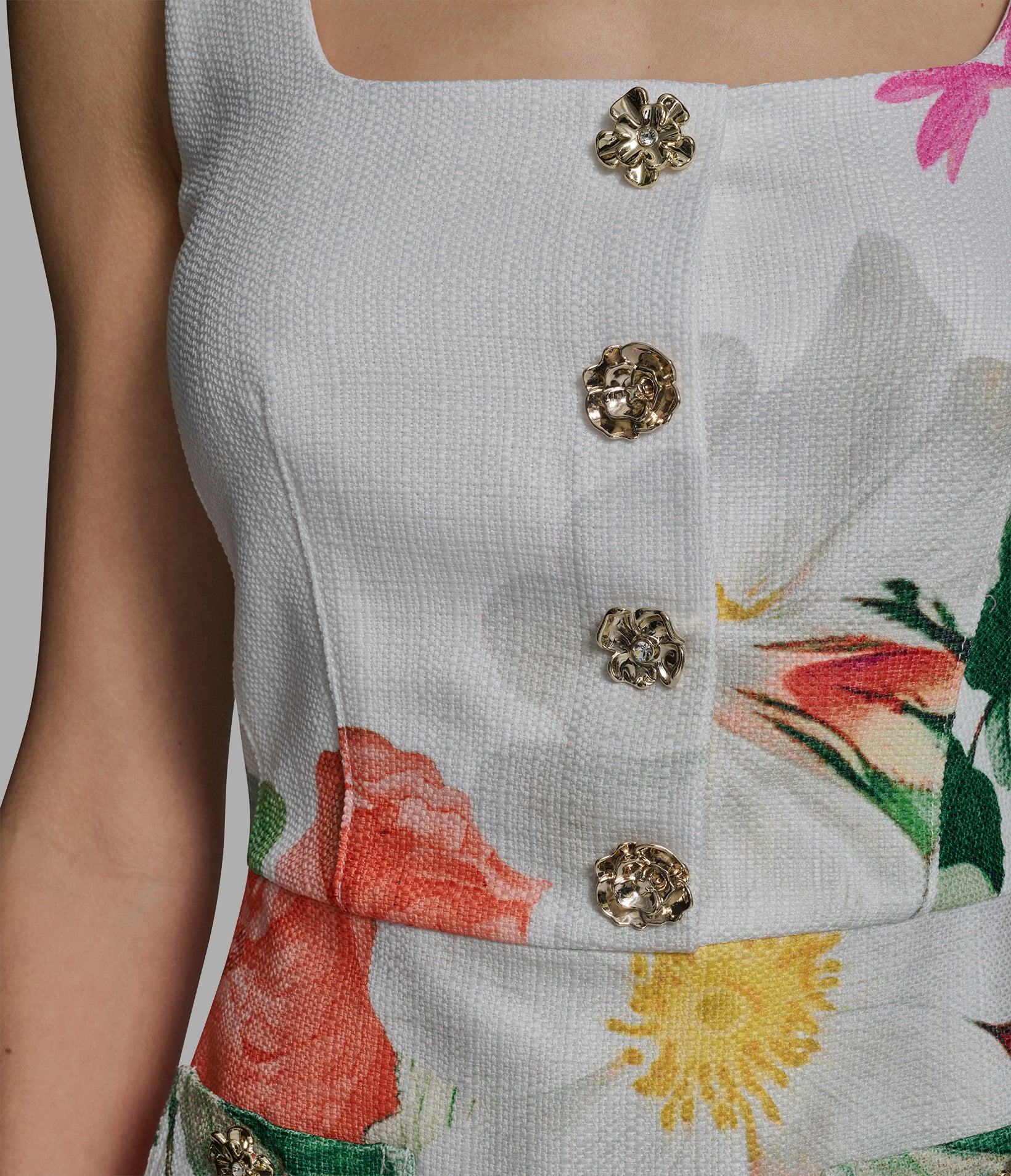 FLORAL TWEED FIT AND FLARE DRESS VIEW 5 | Women's Clothing